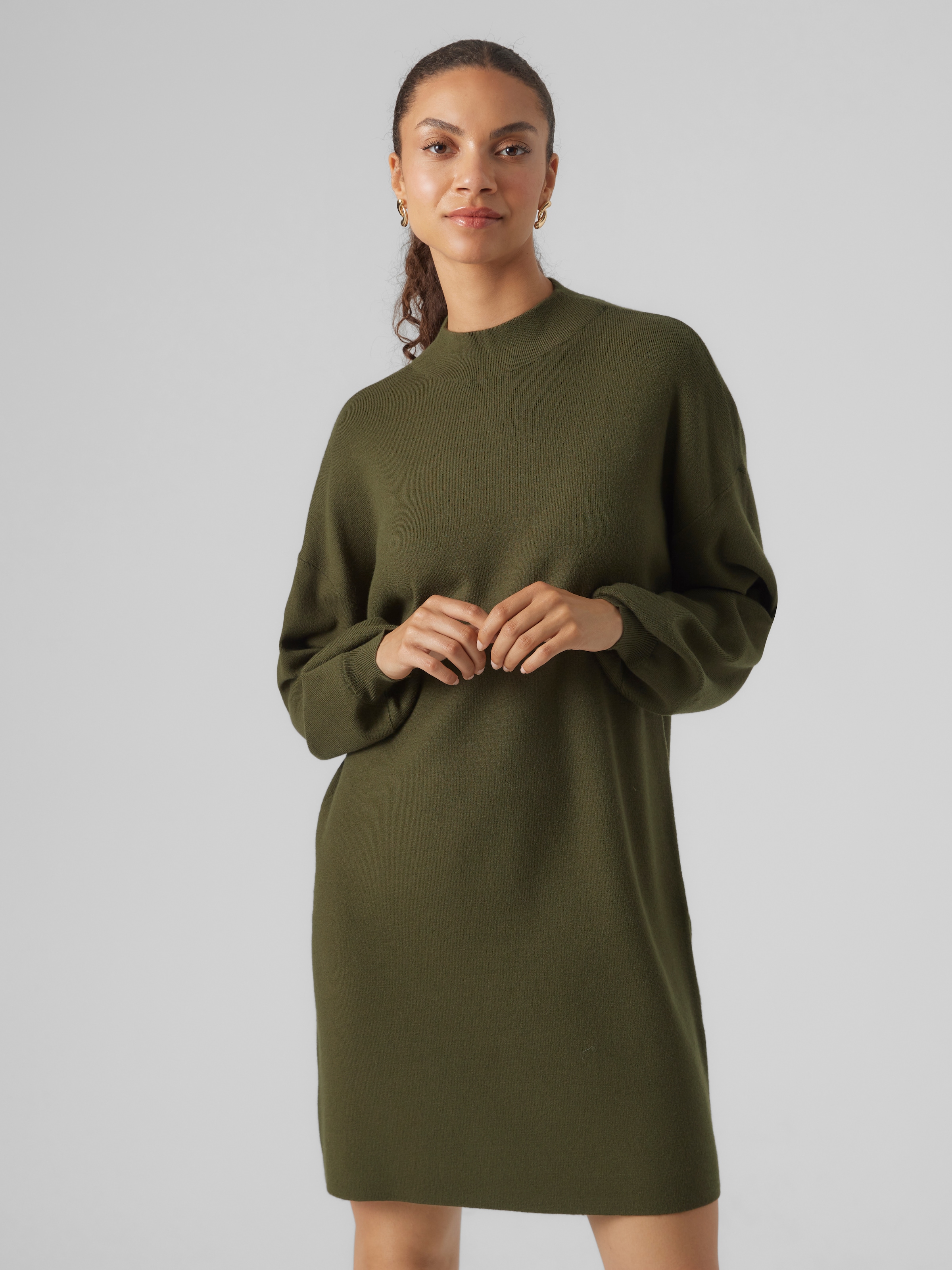 Image of Vero Moda Strickkleid "VMNANCY LS FUNNELNECK DRESS GA NOOS" Viskosemischung, loose fit