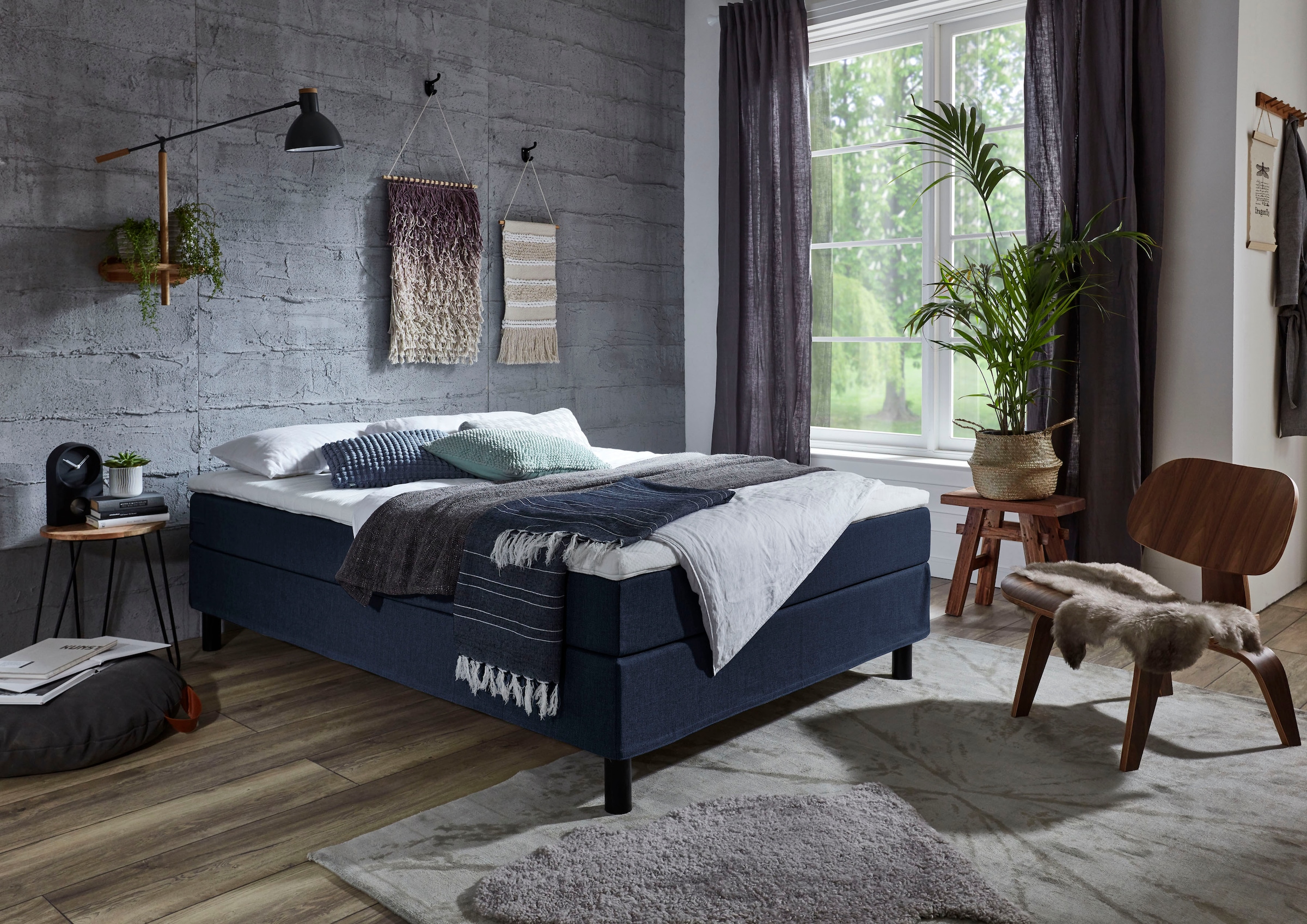 ATLANTIC home collection Lit de boxe »Happy« sans tête de lit, avec surmatelas, avec ou sans literie au choix