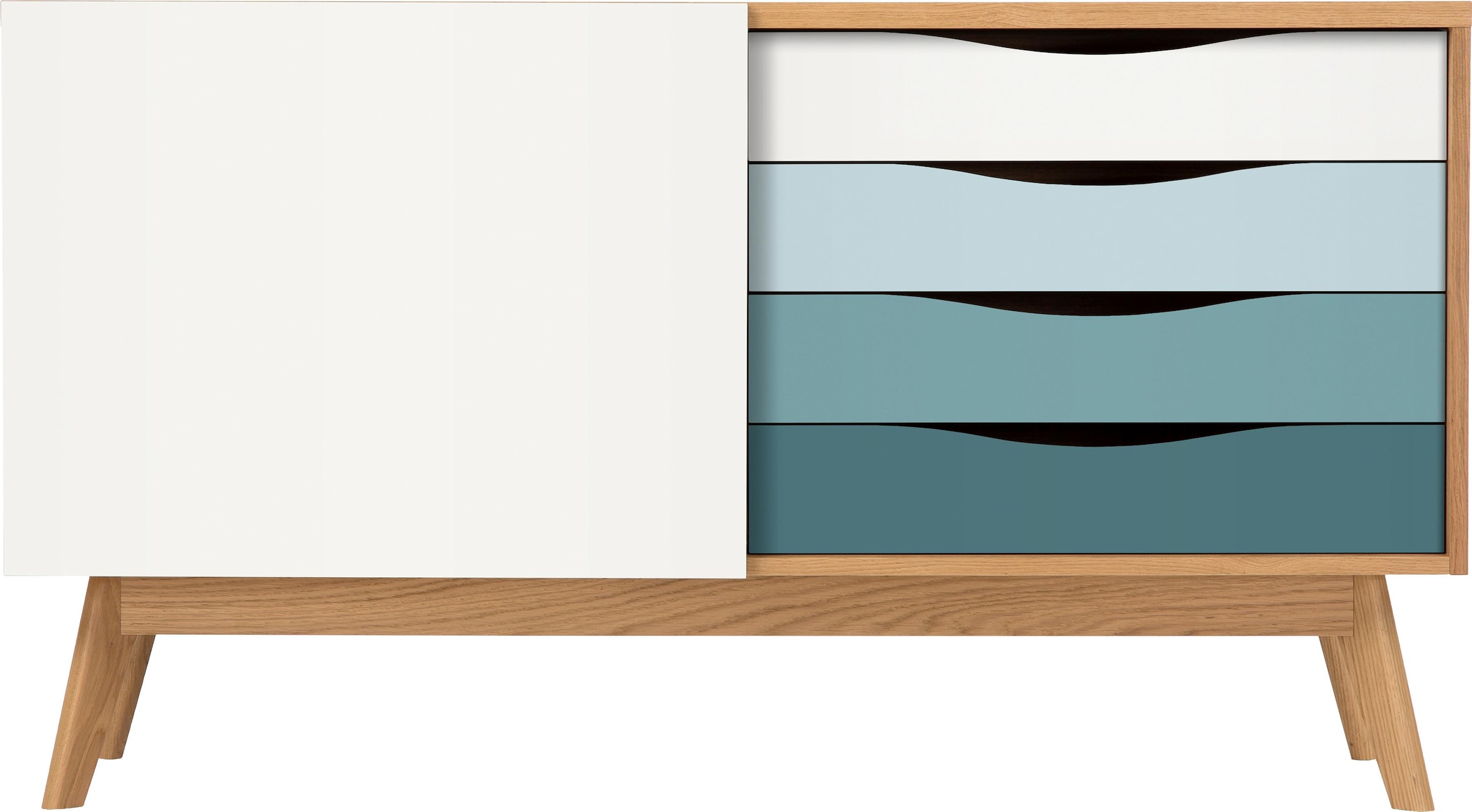 Woodman Sideboard »Hilla«, Kommode im angesagten skandinavischen Look, Breite 130 cm, FSC®