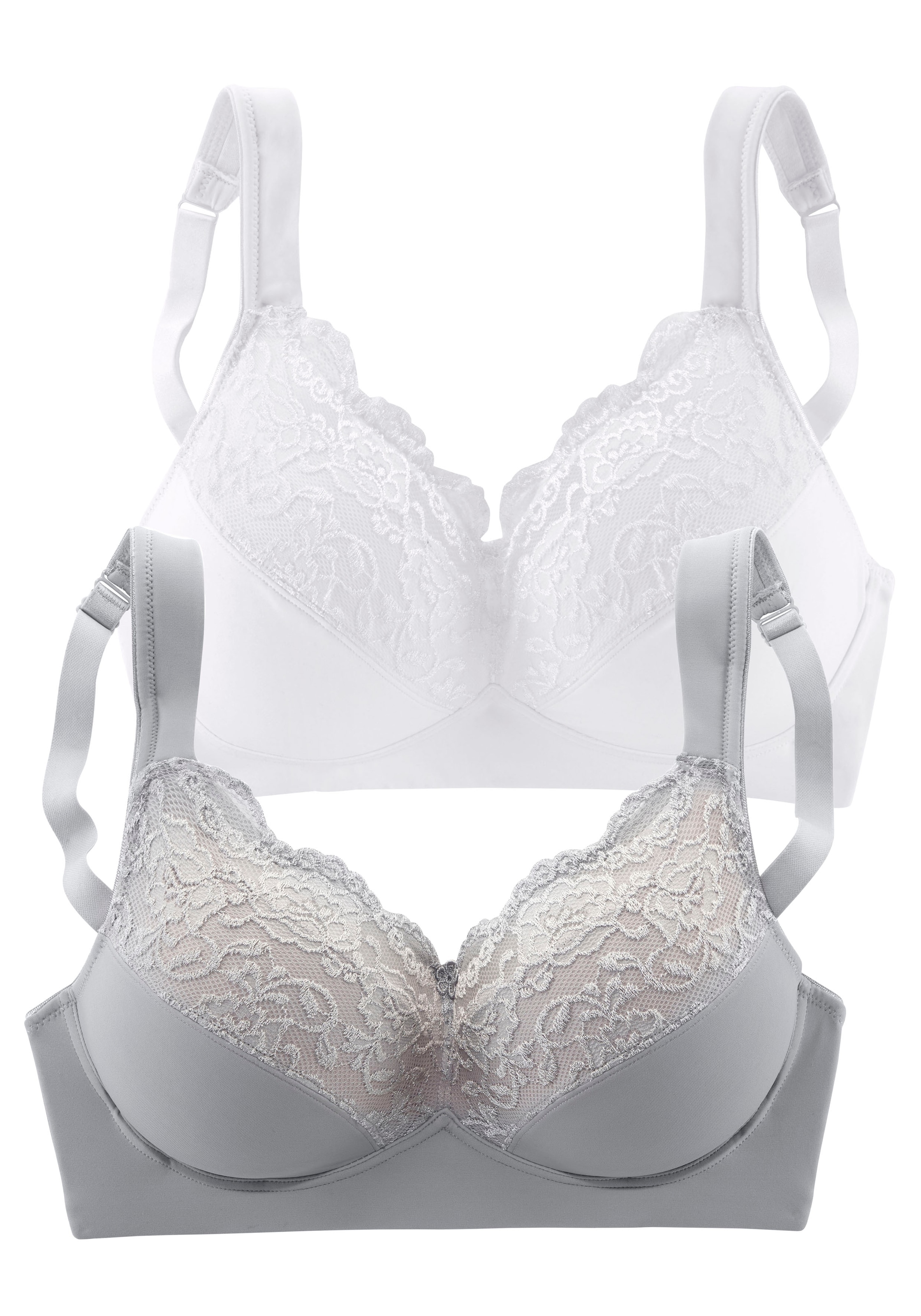 Image of petite fleur Soft-BH Packung, 2 Stück, ohne Bügel mit Komfortträgern – auch ideal für grosse Grössen
