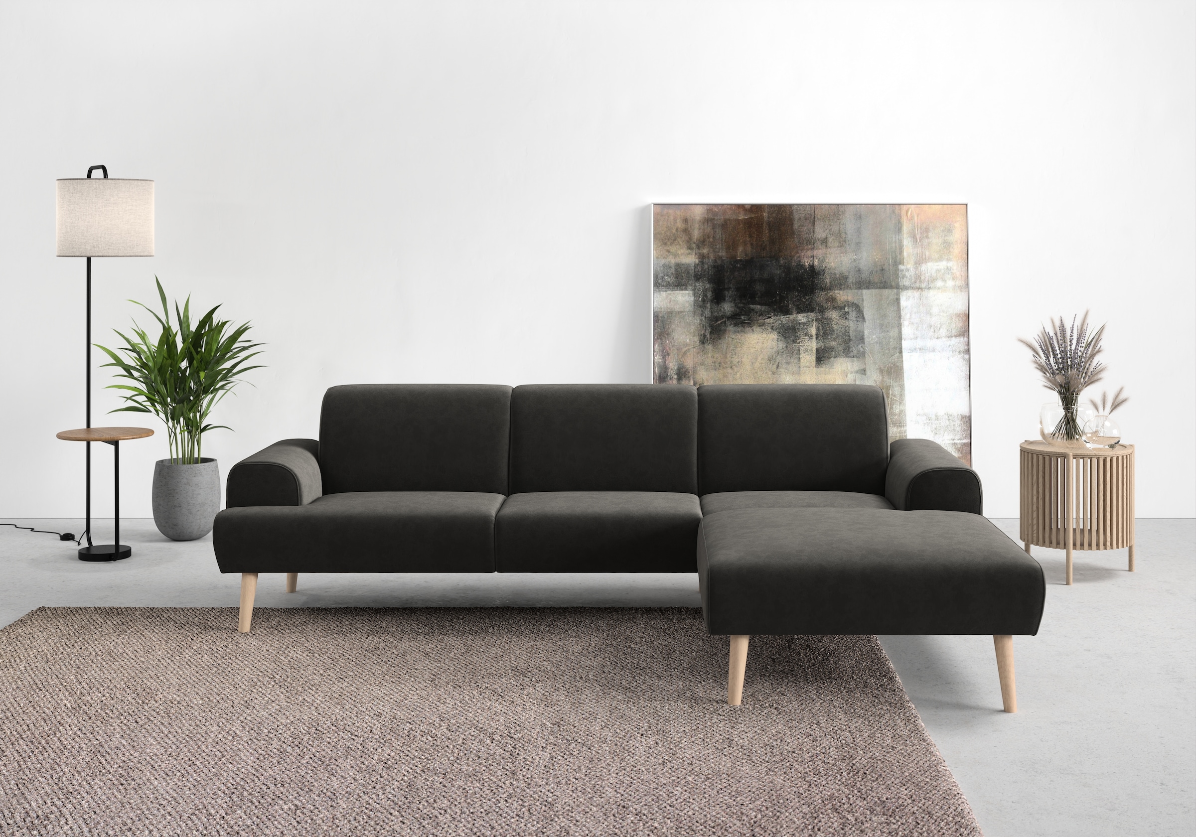 Image of Home affaire Ecksofa "Swift Scandic Design, Federkern für hohen Sitzkomfort, L-Form" Federkern-Polsterung, B/T/H: 292/83/176 cm