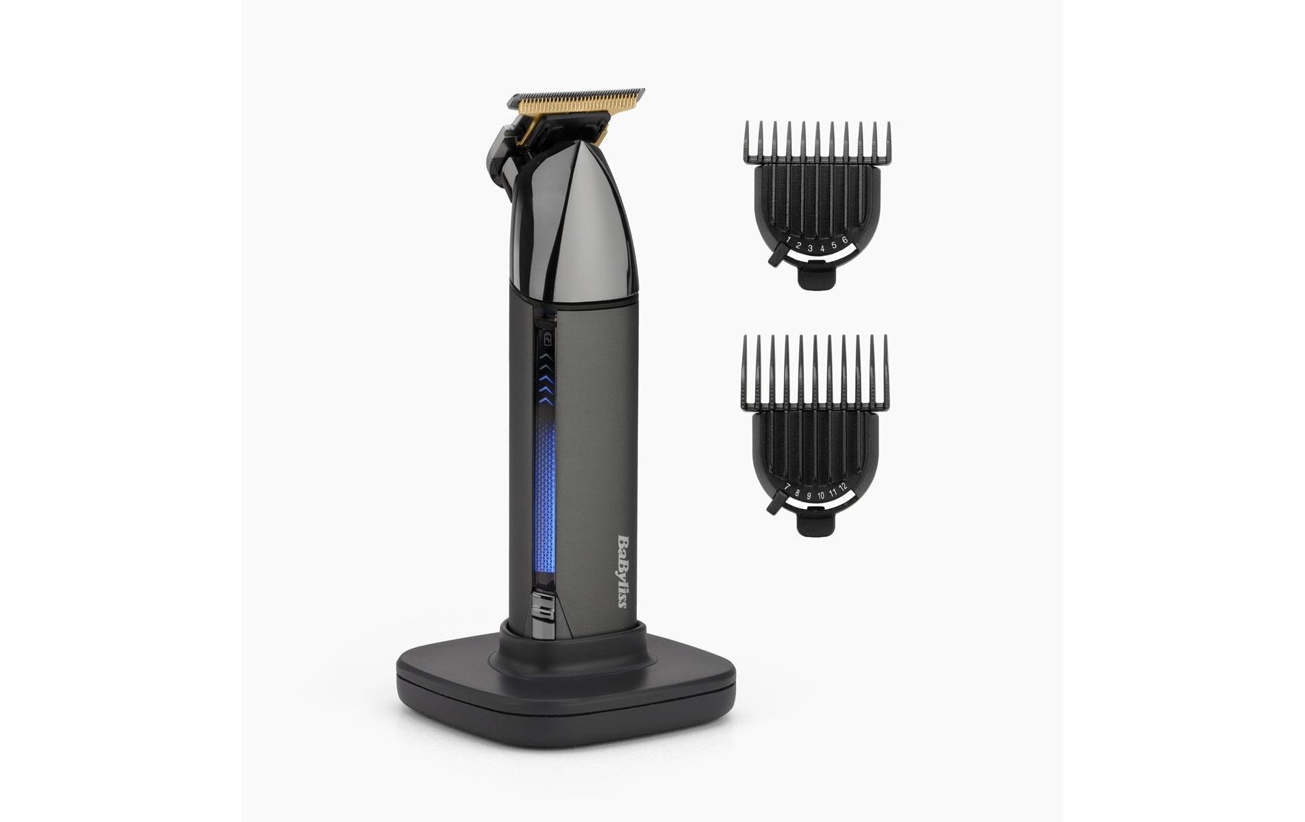 BaByliss Tondeuse à barbe »BaByliss Super-X Metal Barttrimmer, Bartschneider, wasserdicht, T996E« 2 Aufsätze Japanischer Stahl, 2 Kammaufsätze mit 6 Positionen 1–6mm, kabellos