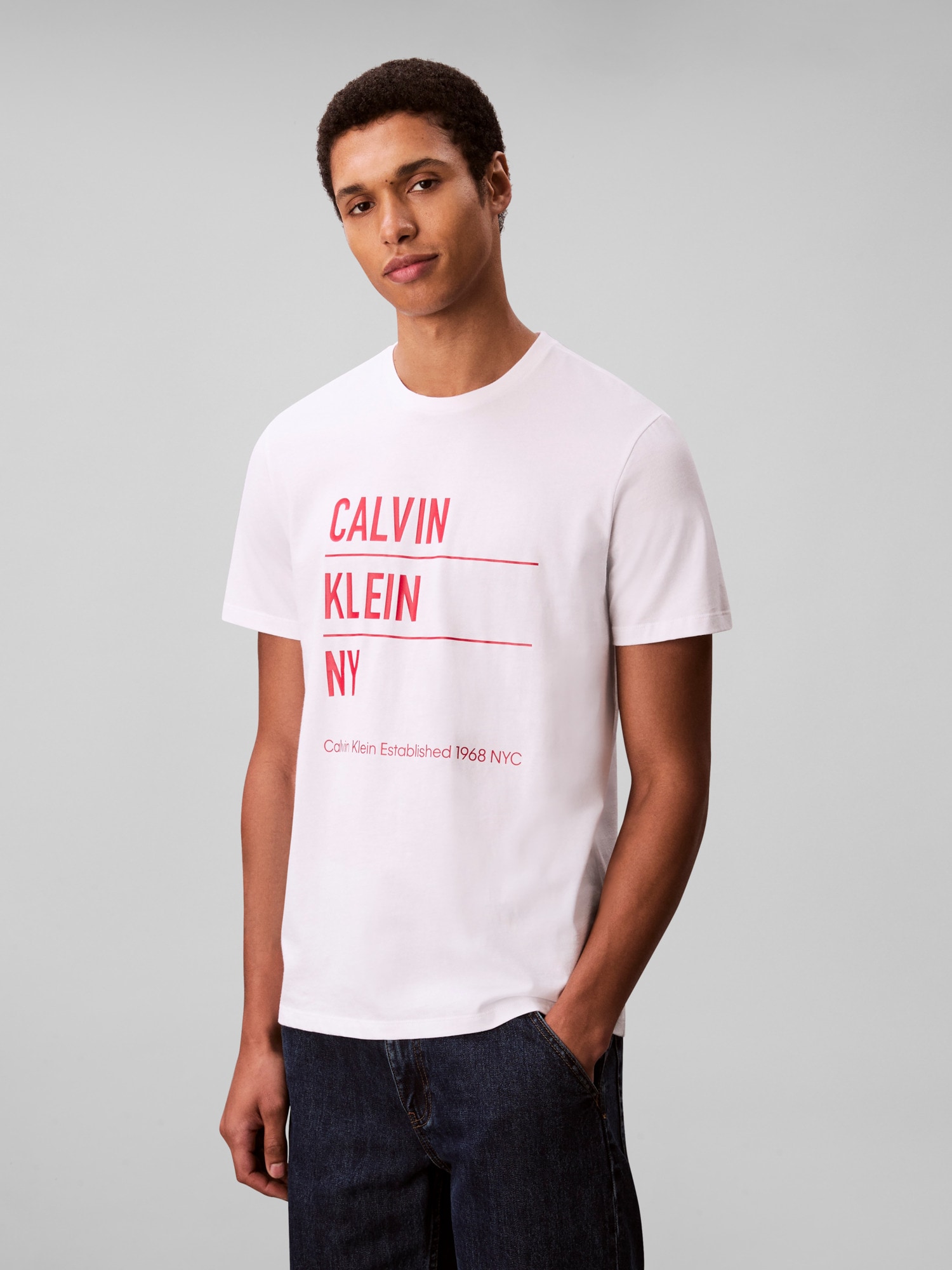 Image of Calvin Klein Jeans T-Shirt "SS 30S EU CALVIN KLEIN NY GRAPHI" Mit Rundhalsausschnitt, regular fit