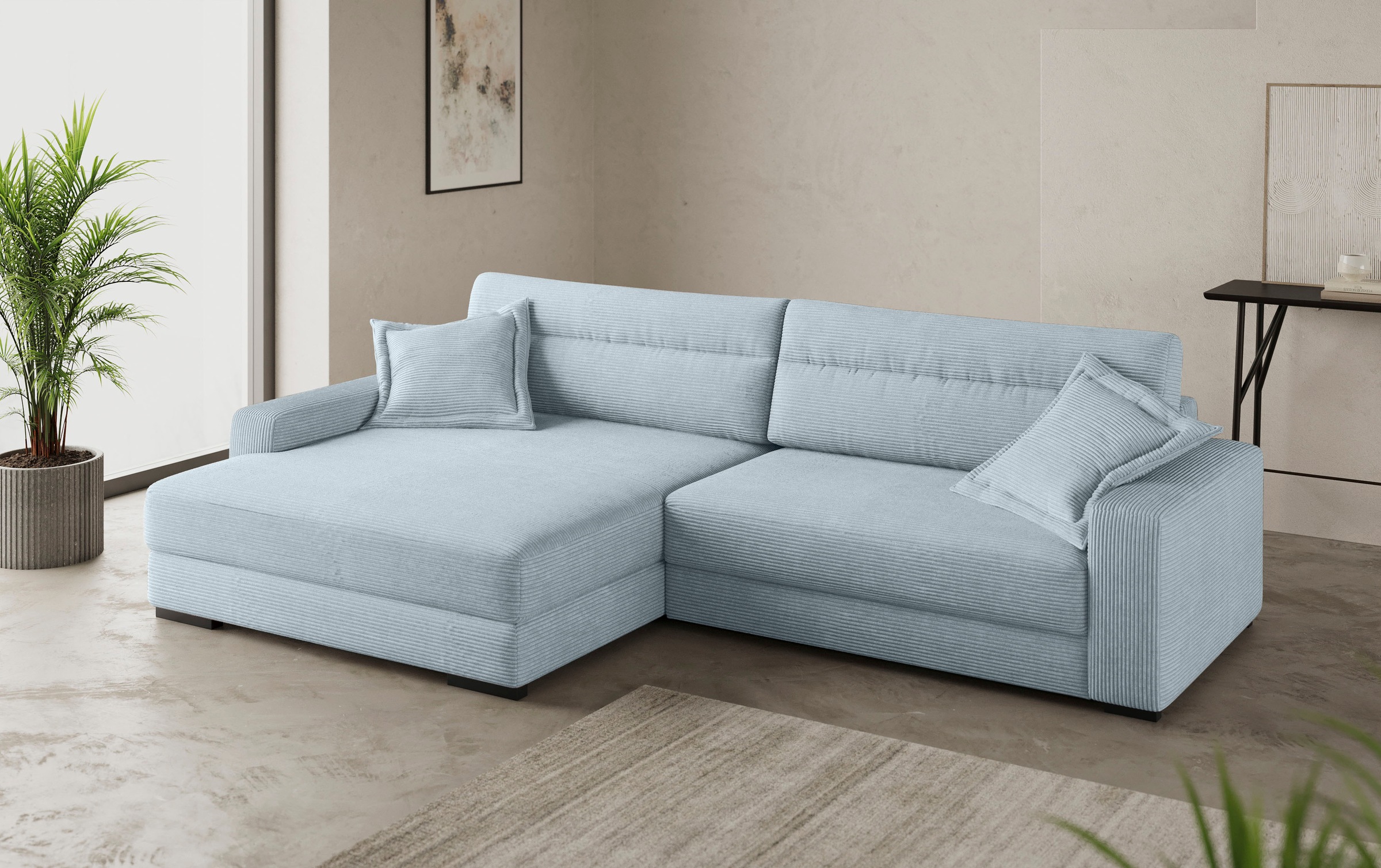 Mr. Couch Ecksofa »Marcello DuraFlex L-Form«, EasyBett, Bettkasten, Kaltschaumpolsterung, bis 140 kg belastbar