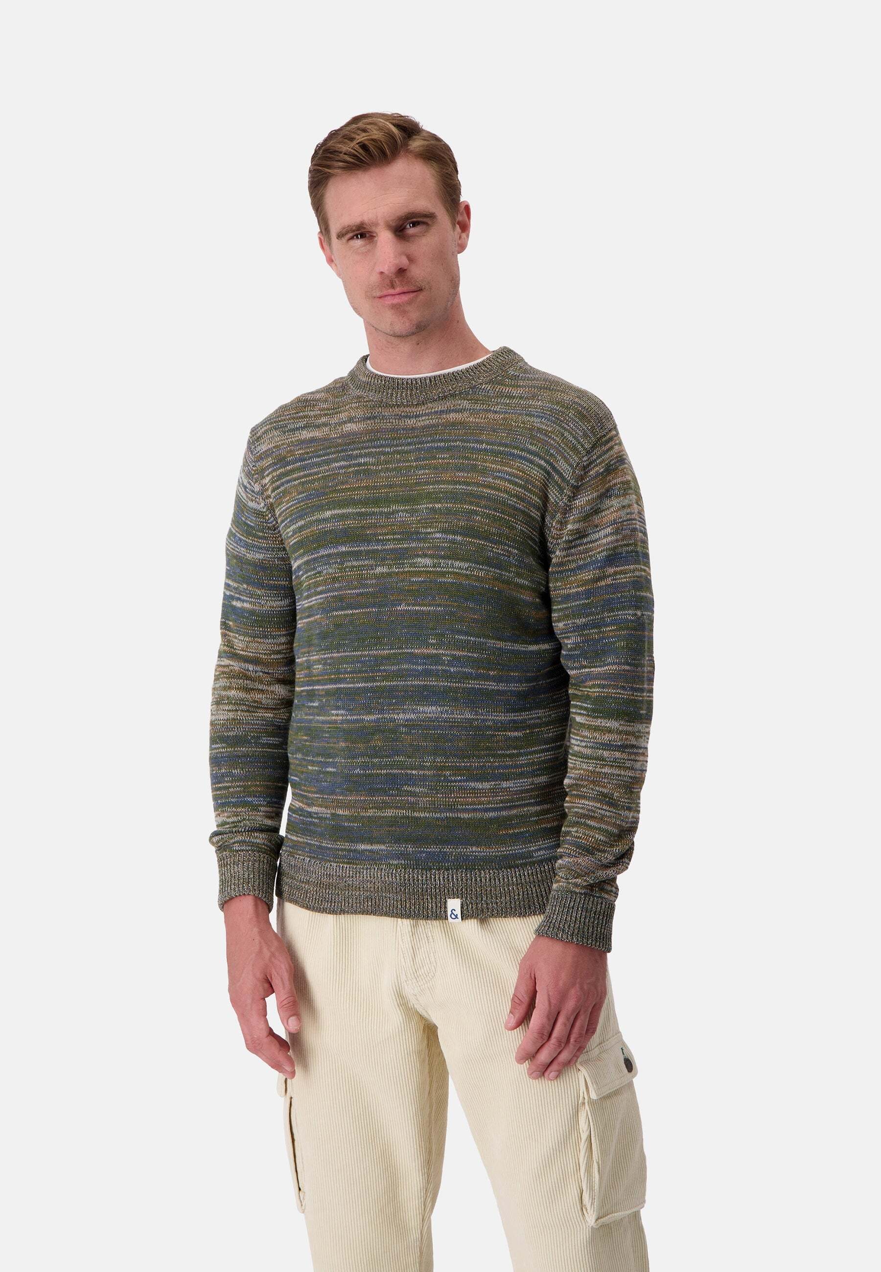colours & sons Strickpullover »colours & sons Pullover Roundneck Mouliné«