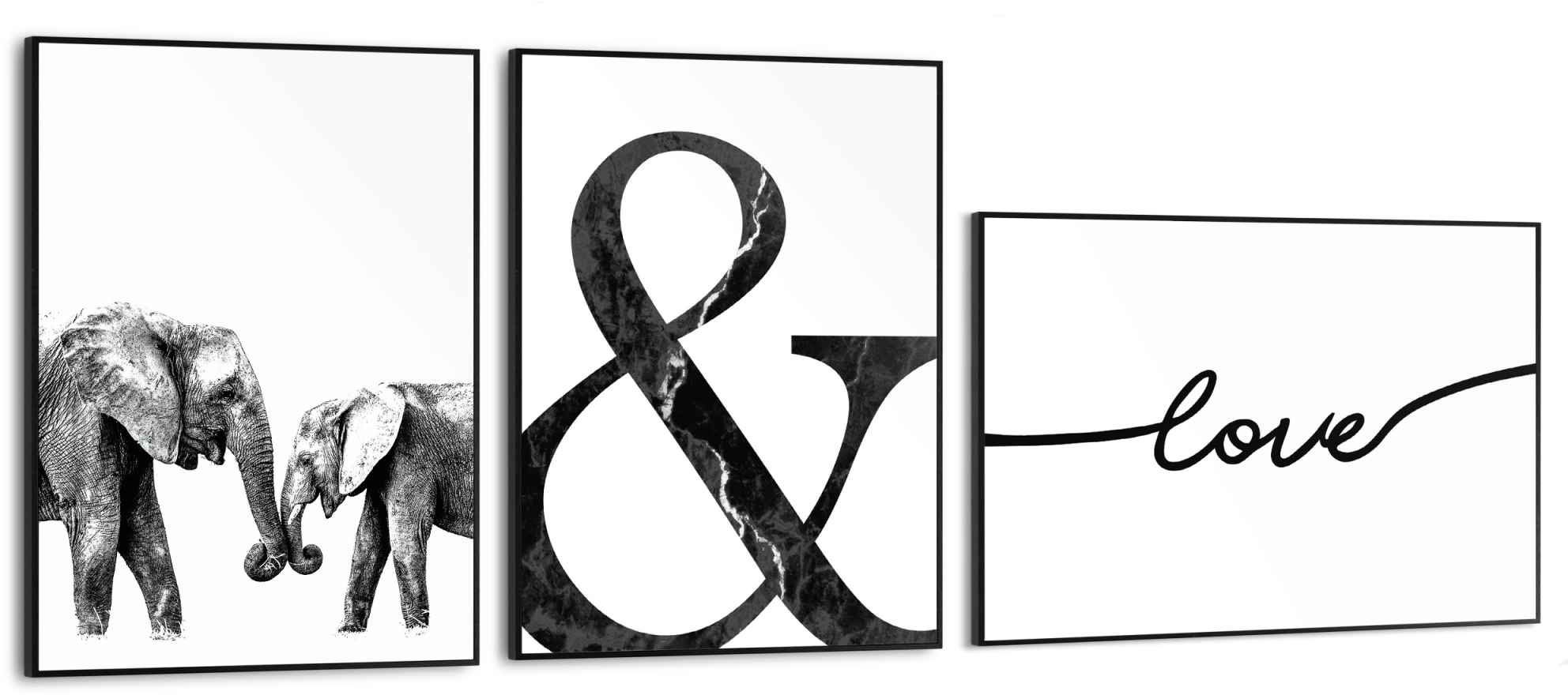 Image of Reinders! Wandbild »Liebe Elefant - Modern - Minimalistisch - Trendy«, (3 St.) bei Ackermann Versand Schweiz