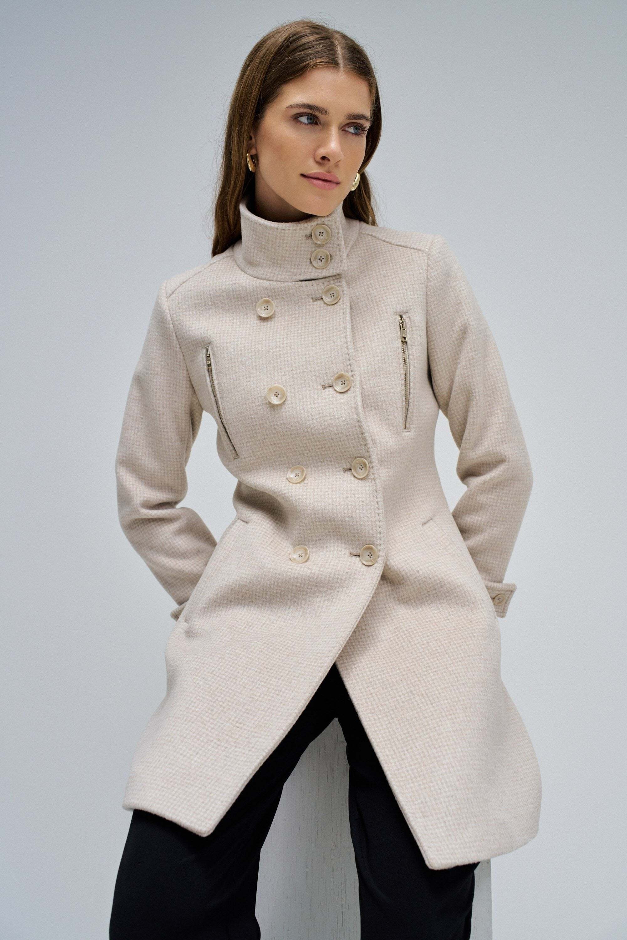 Salsa Wolljacke »Salsa Jeans Wollmantel Grace Long Woolen Coat«