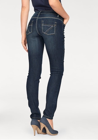 Arizona Slim-fit-Jeans »mit Kontrastnähten«, Mid Waist kaufen