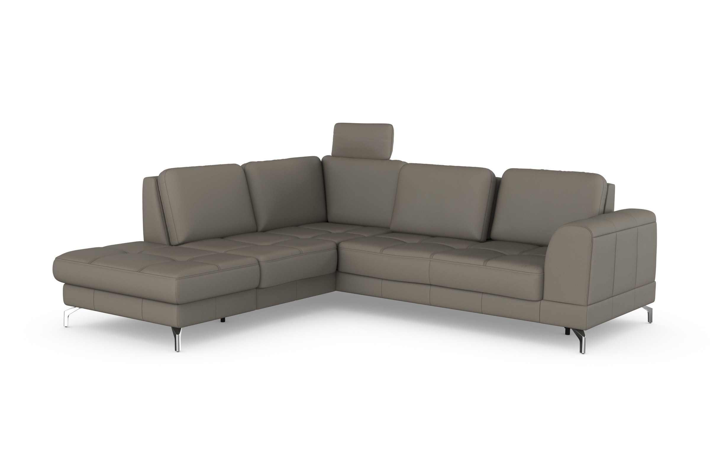 sit&more Ecksofa »Bendigo L-Form«, inklusive Sitztiefenverstellung, Bodenfreiheit 12 cm, in 2 Fussfarben