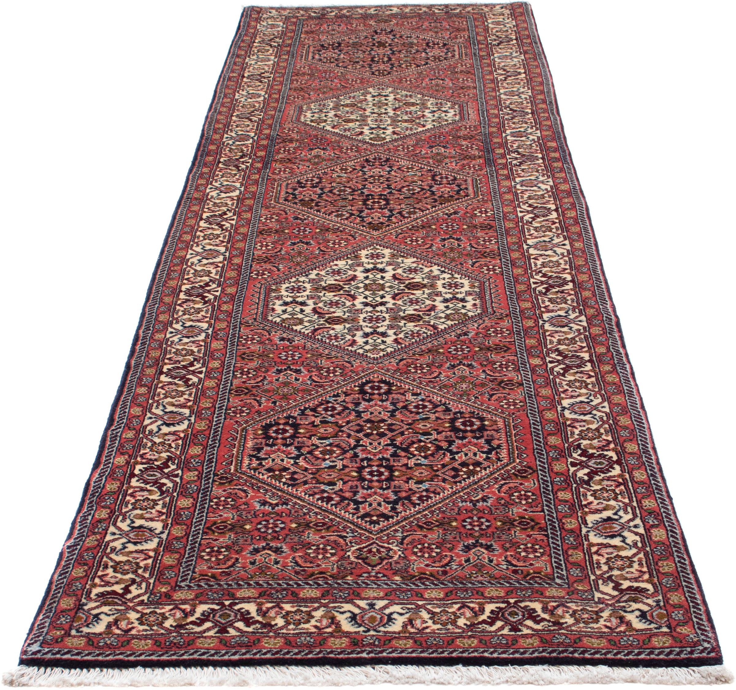 Image of morgenland Orientteppich »Perser - Bidjar - 313 x 83 cm - hellrot«, rechteckig, 15 mm Höhe, Wohnzimmer, Handgeknüpft, Einzelstück mit Zertifikat bei Ackermann Versand Schweiz
