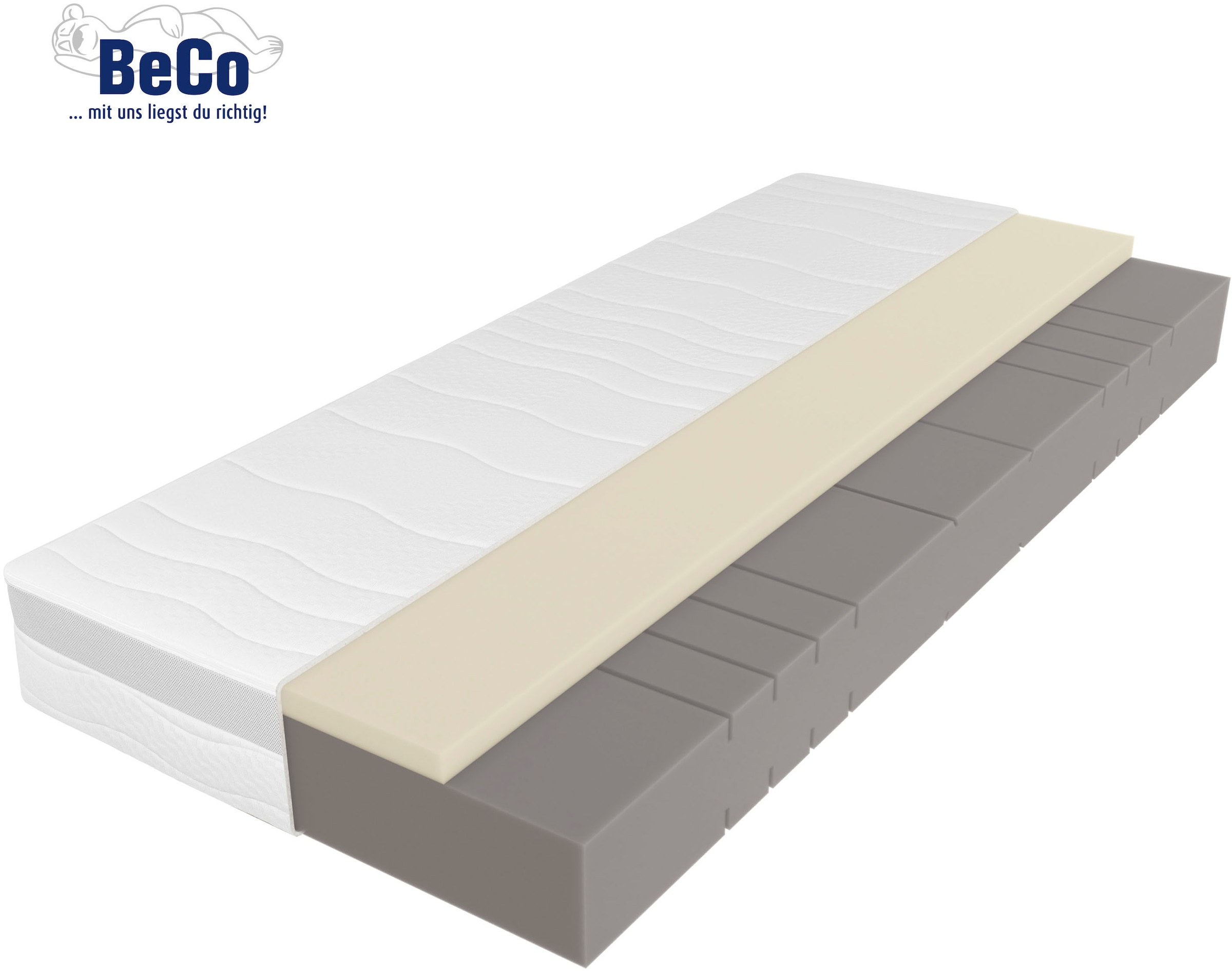 Beco Hybridschaum-Matratze »Feel Like Latex ONE KS - GOLD, Matratze 90x200 cm, 140x200 cm und mehr« 21 cm hoch 1 Stk. tlg. Ergonomischer Hybridschaum mit komfortabler Feel Like Latex Auflage