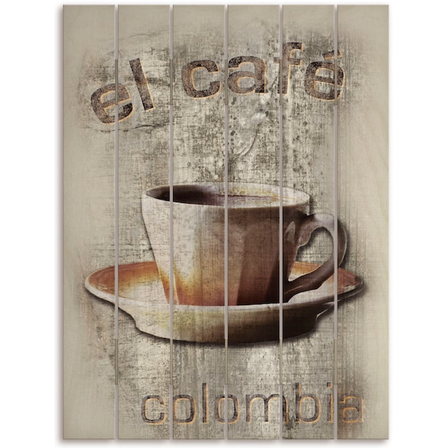 Acheter Artland Holzbild »Kolumbien - Das Café«, Kaffee Bilder, (1 St.)  maintenant