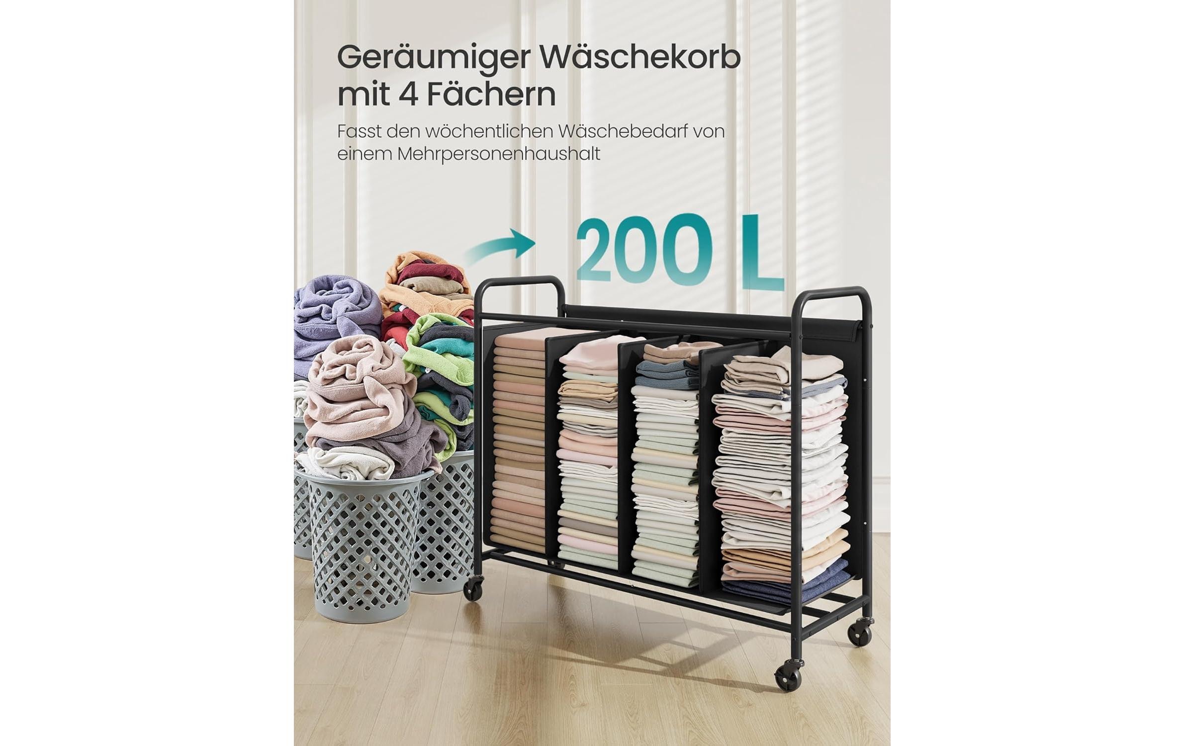 SONGMICS Panier à linge »mit Rädern 200 l«