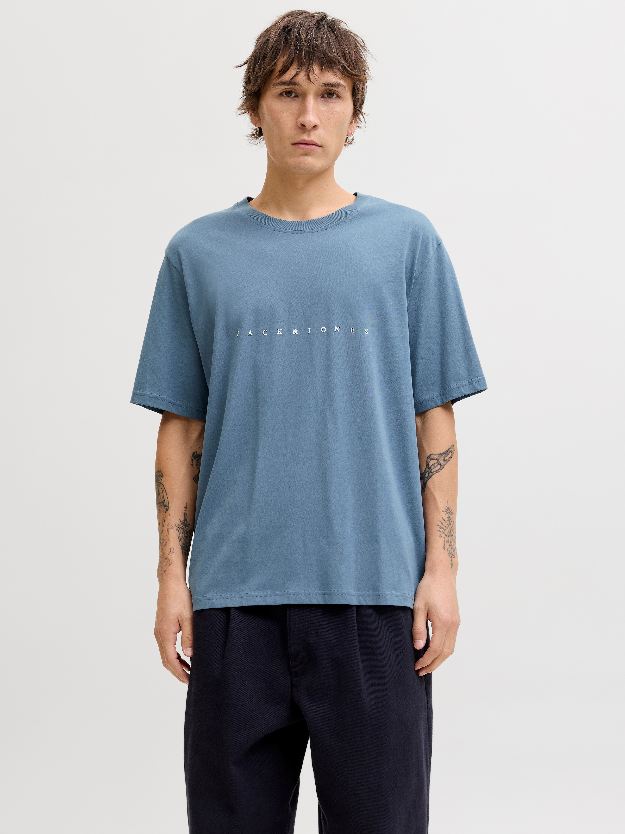 Jack & Jones Rundhalsshirt »JJESTAR mit Pigmentprint und Baumwollgefühl« Baumwolle, relaxed fit