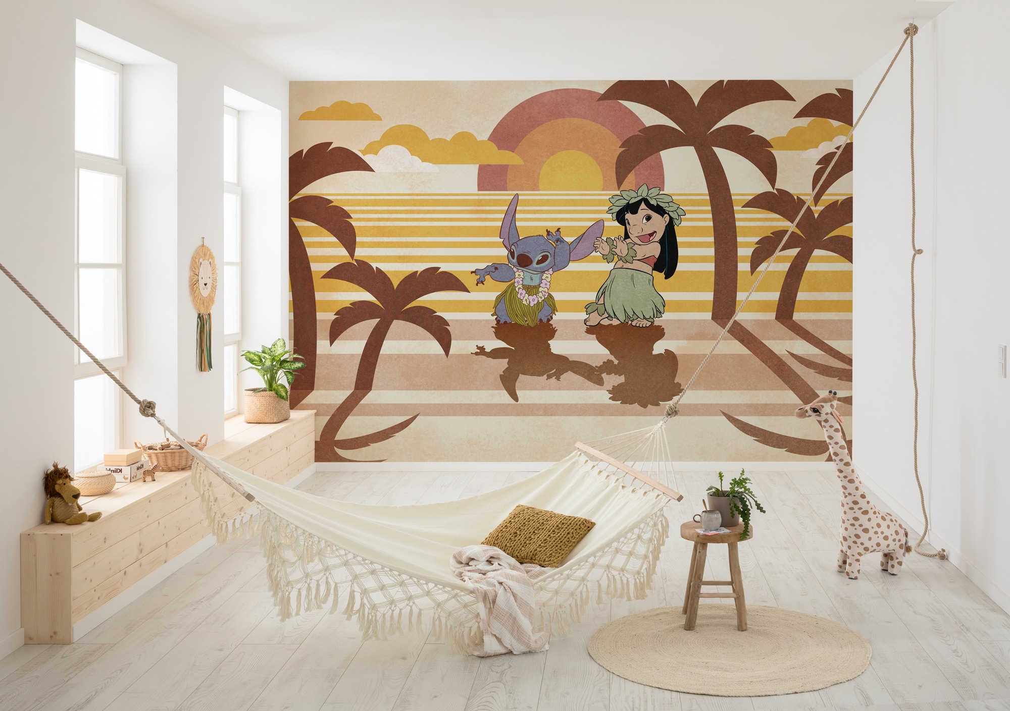 Image of Komar Fototapete "Disney Lilo and Stitch Hula Harmony" Comic bedruckt glatt
