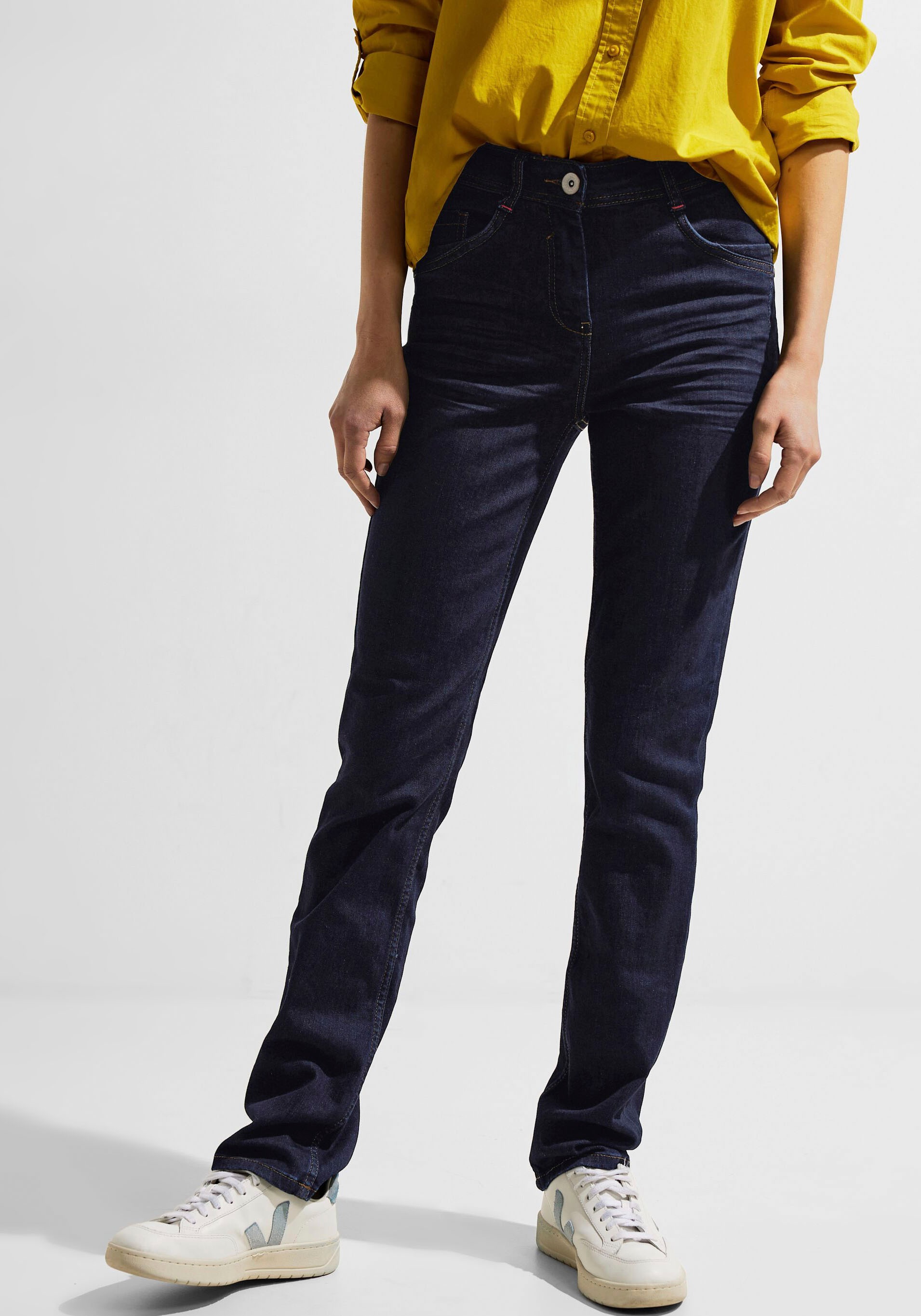 ♕ Cecil Slim-fit-Jeans, mit dunkelblauer Waschung versandkostenfrei  bestellen
