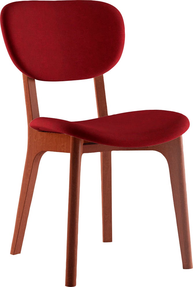 Home affaire Stuhl "COZY Made in Italy" (Set) 2 Stk.Gestell in Buche, Kirsch- oder Nussbaum, Massivholz, Design Stuhl