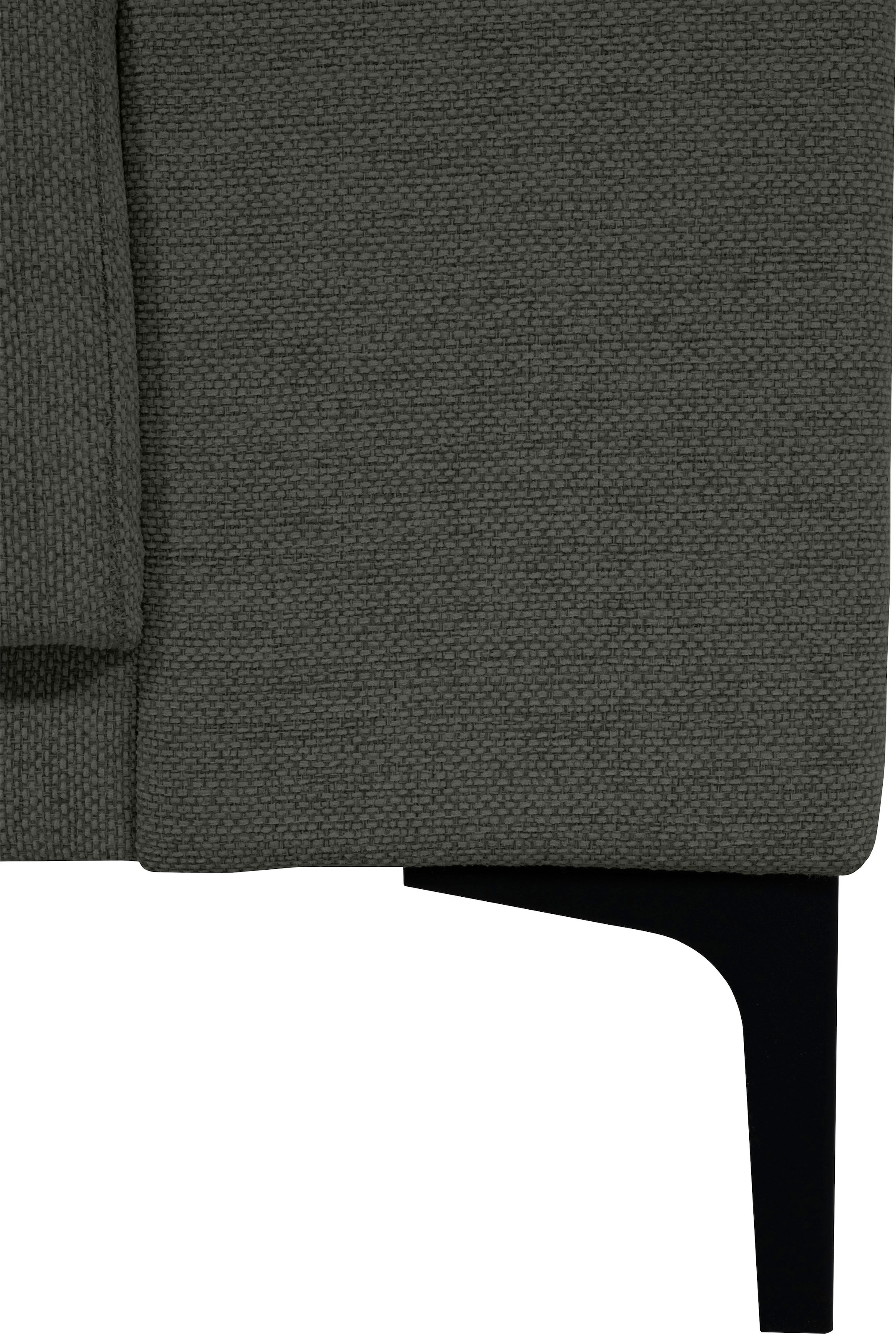 Places of Style 2-Sitzer »Xander«, Breite 164 cm, Webstoff, Soft-Touch Chenille, schwarze Metallfüsse