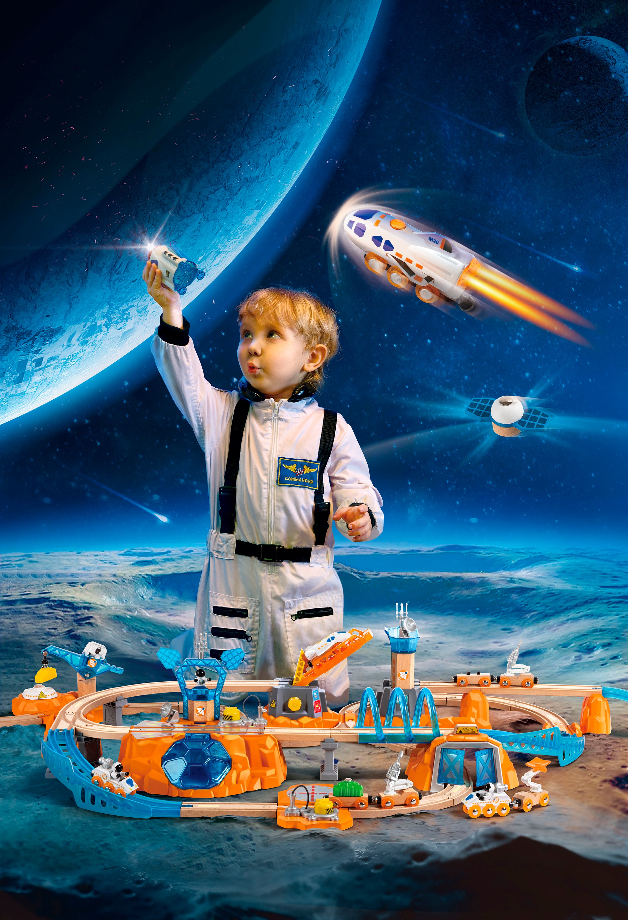 Hape Train jouet »Zugset - Mars-Erkundung« mit Licht und Sound