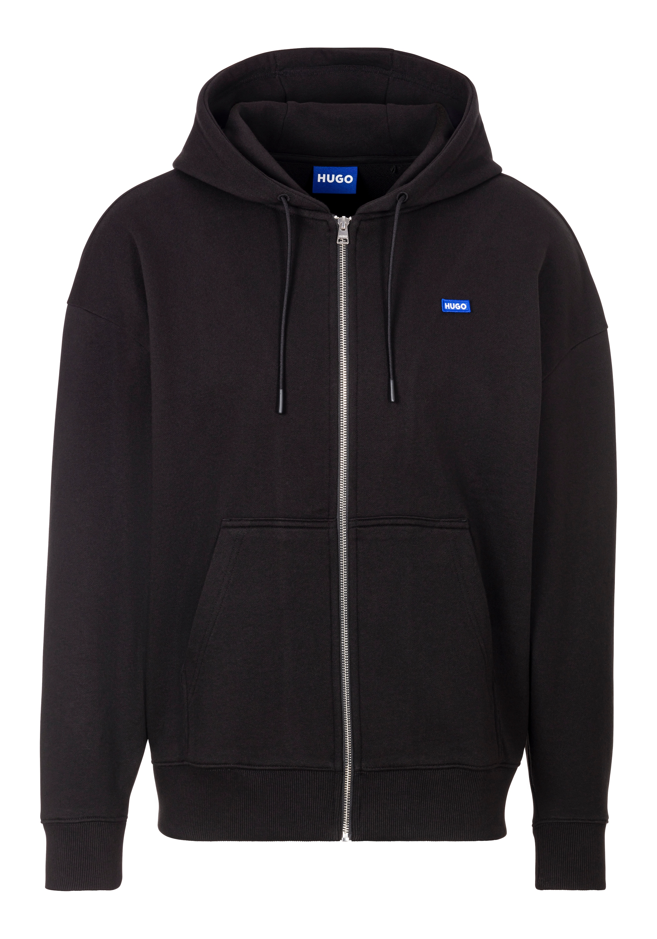 HUGO Blue Sweatjacke »Doa«, mit Kapuze, Logo-Badge