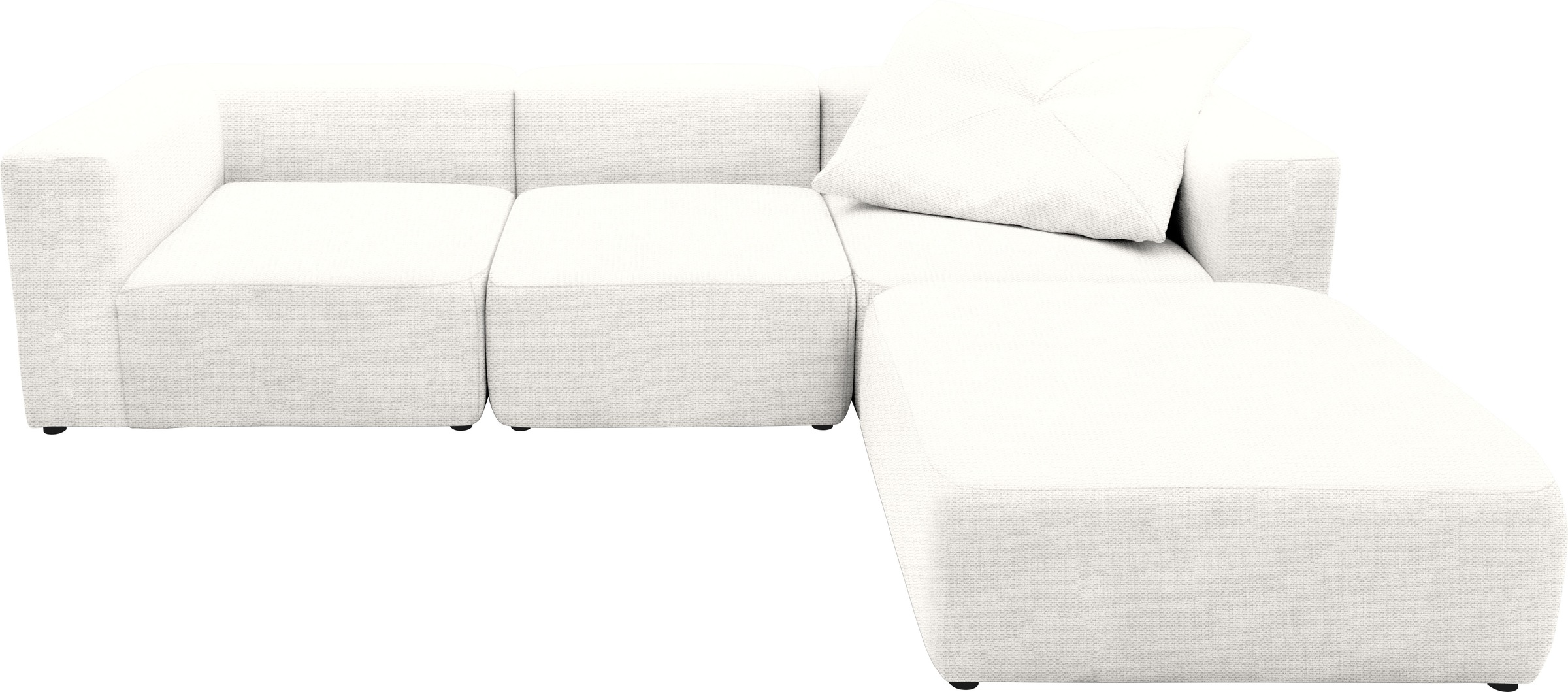 Home affaire 3-places »Utvik kann individuell zusammengestellt werden« Modulsofa, bestehend aus 2 Eck-, 1 Mittelelement und 1 Hocker