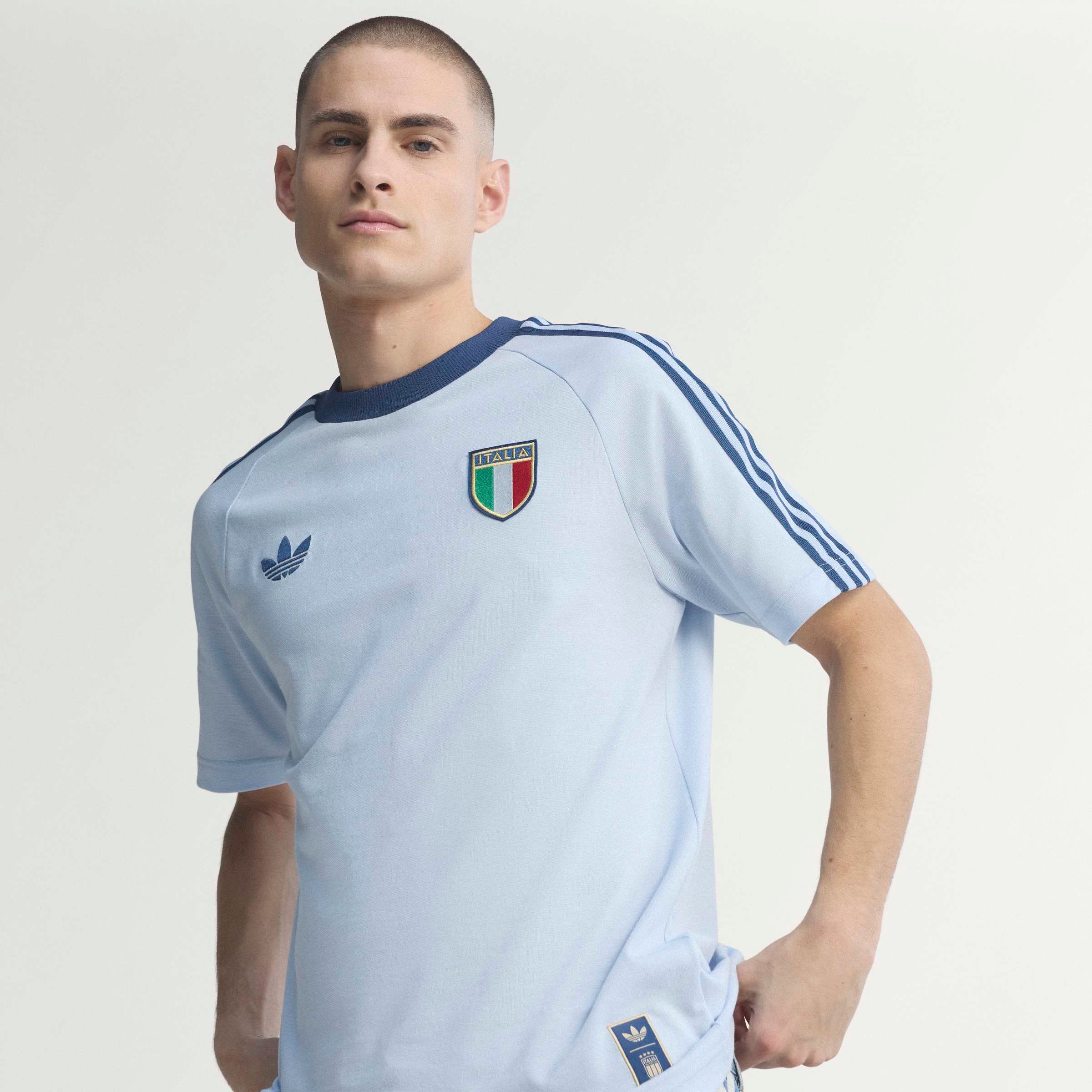 adidas Performance T-shirt »ITALIEN ORIGINALS« style sportif, sans fermeture, en coton