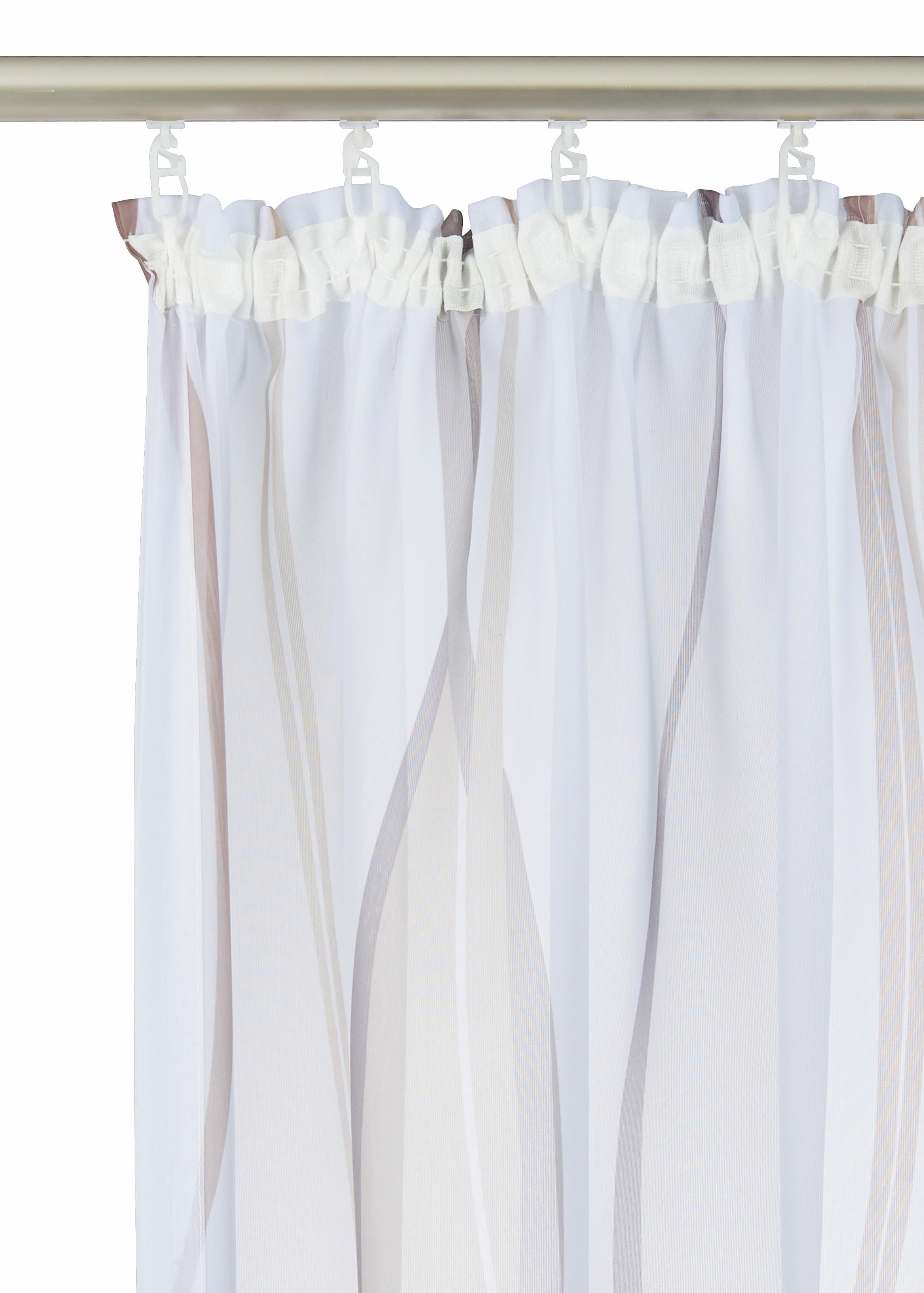 my home Gardine »Dimona«, (2 St.), 2er-Set, Voile, Polyester, Wellen