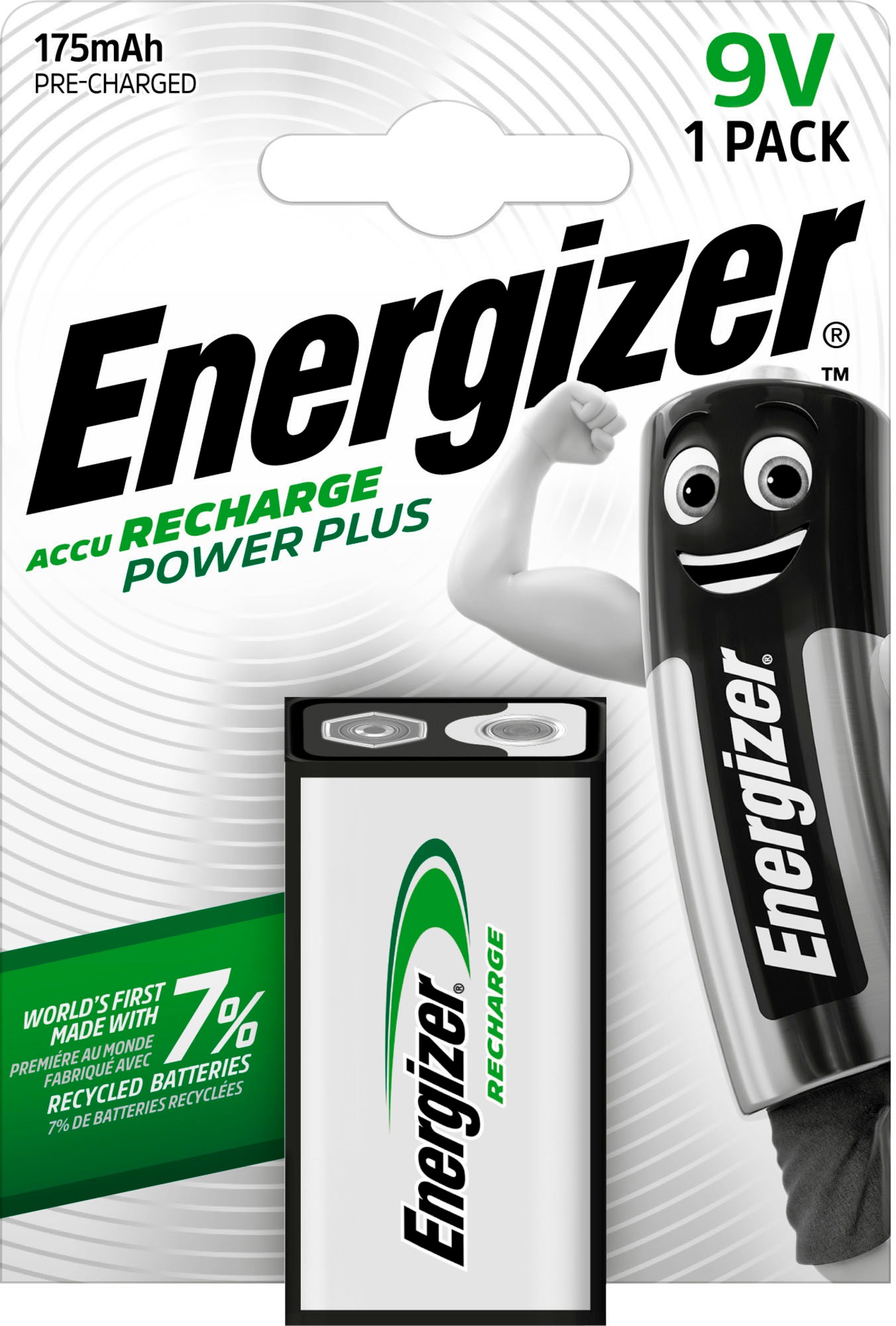 Image of Energizer Akku »NiMH Power Plus, E-Block (9V), 175 mAh 1 Stück«, Block bei Ackermann Versand Schweiz