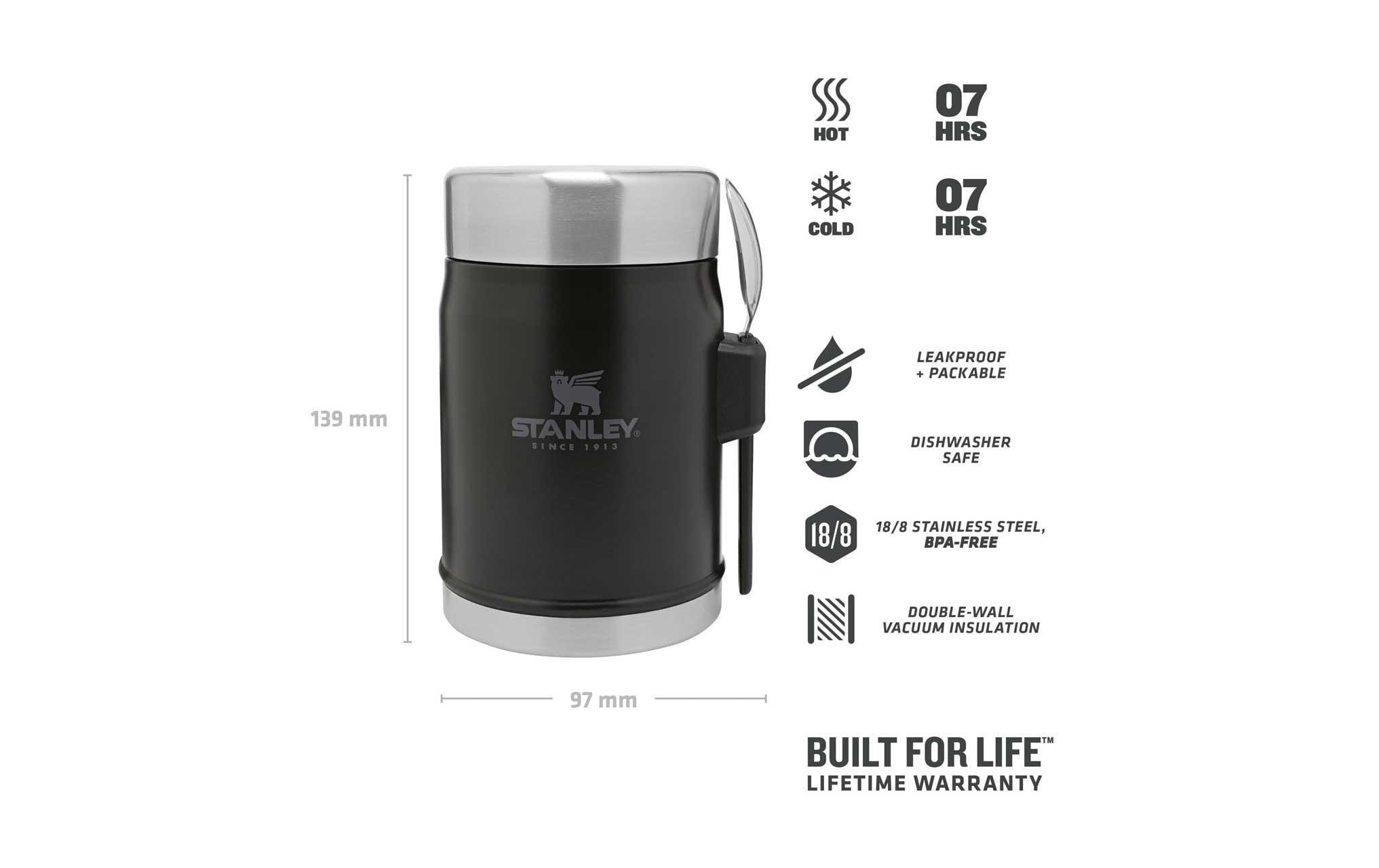 Thermobehälter »Stanley 1913 Classic 0.4 l, Schwarz«, (1 tlg.)