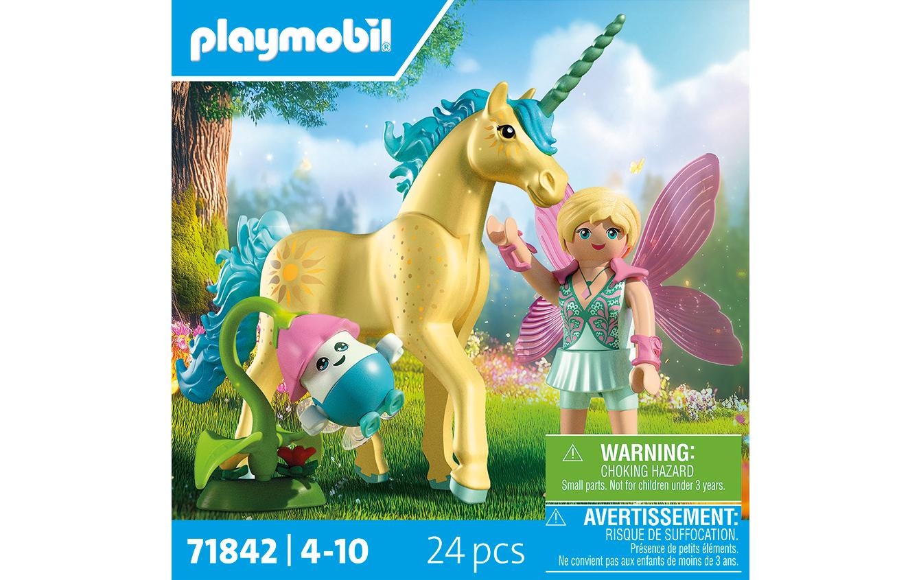 Playmobil® Jeu de construction »Sammeleinhorn, Sonnenscheinblüte mit Fee (71842), Princess Magic«