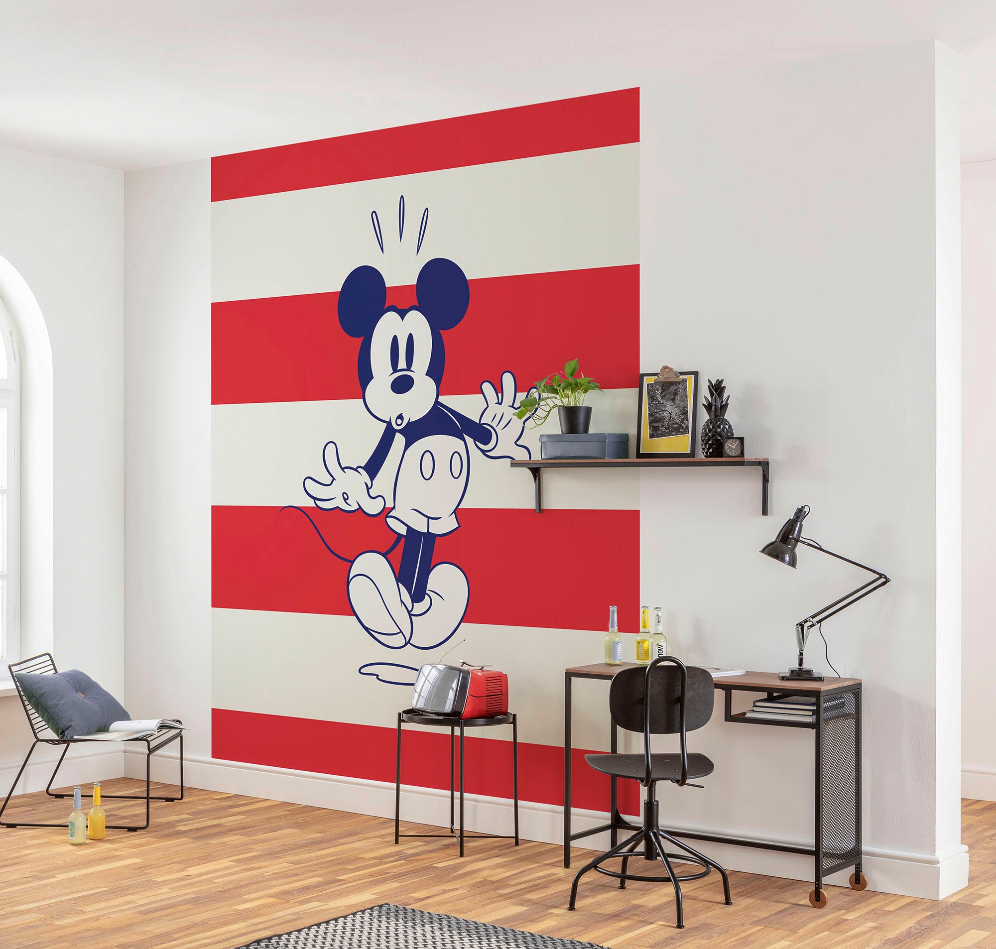 Komar Vliestapete »Digitaldruck Vlies -  Mickey Vibrant - Grösse 200 x 250 cm« bedruckt glatt Kinderzimmer