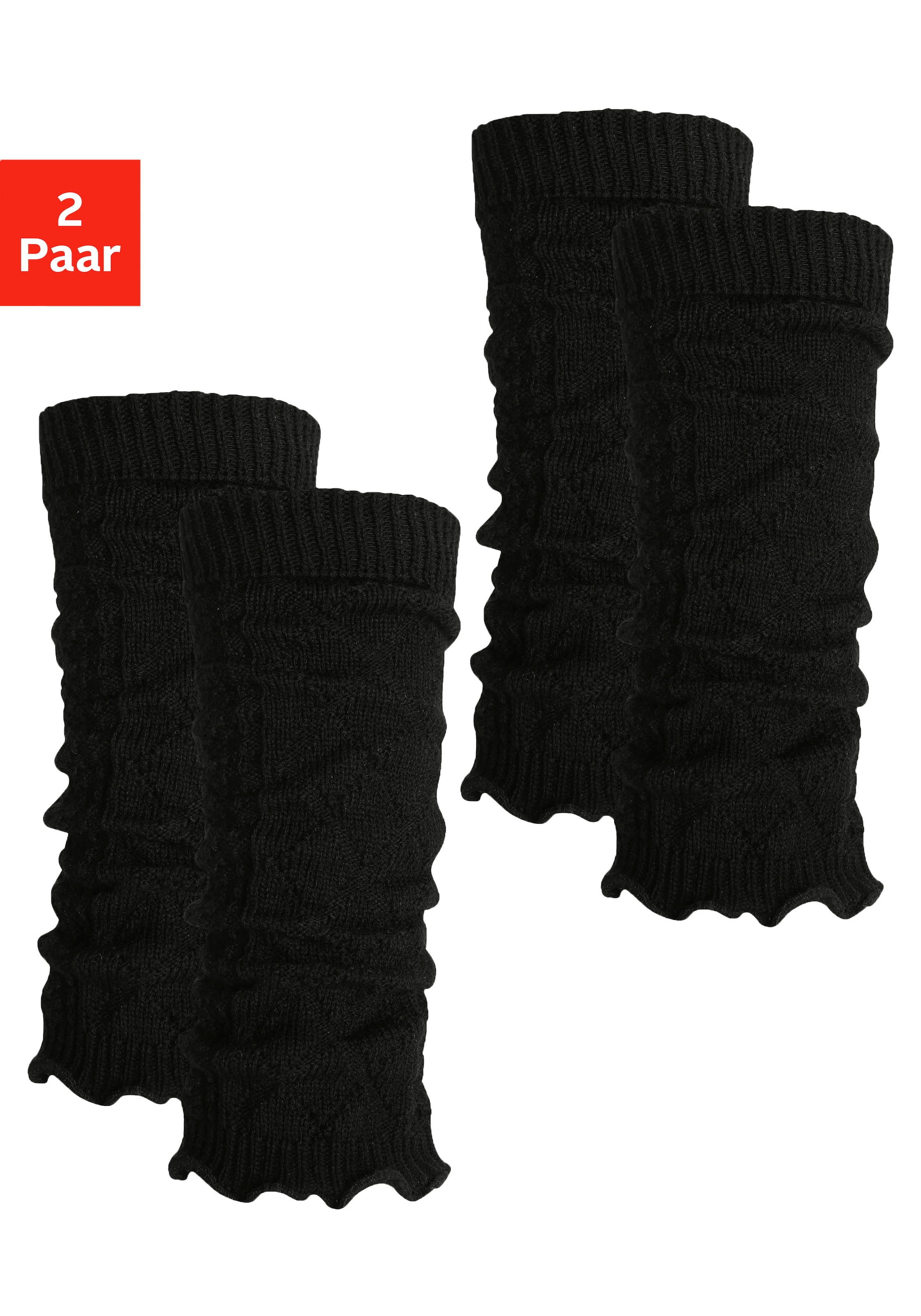 Lavana Stulpensocken, (Packung, 2 Paar), mit Zopfstrickmuster