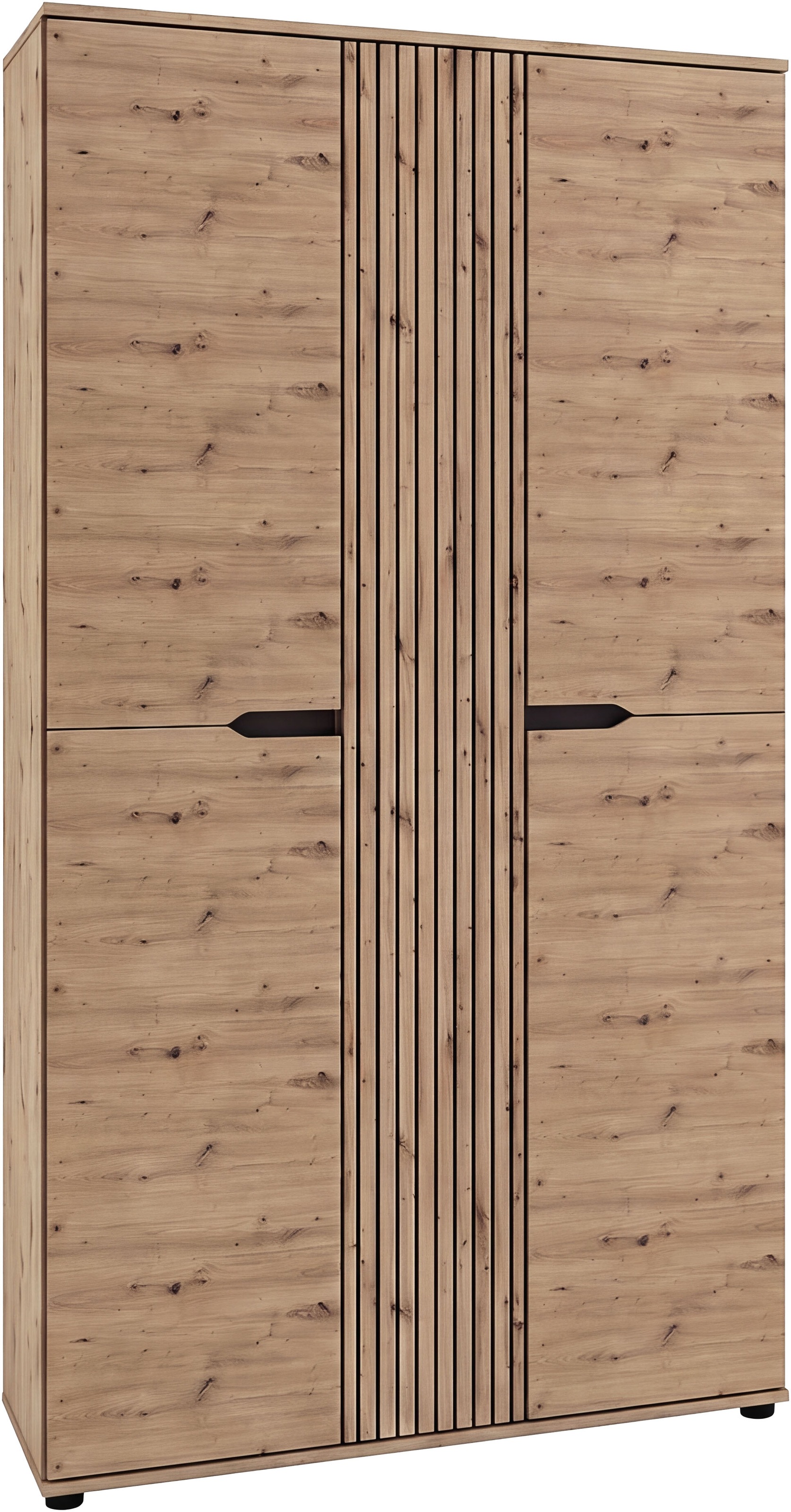 Image of GOODproduct Garderobenschrank "FJELL, Breite 104cm, 3 Türen, 8 Böden, 10 Fächer, 1 Kleiderstange" Kleiderschrank, Schrank, Dielenschrank, Flurschrank, Mehrzweckschrank