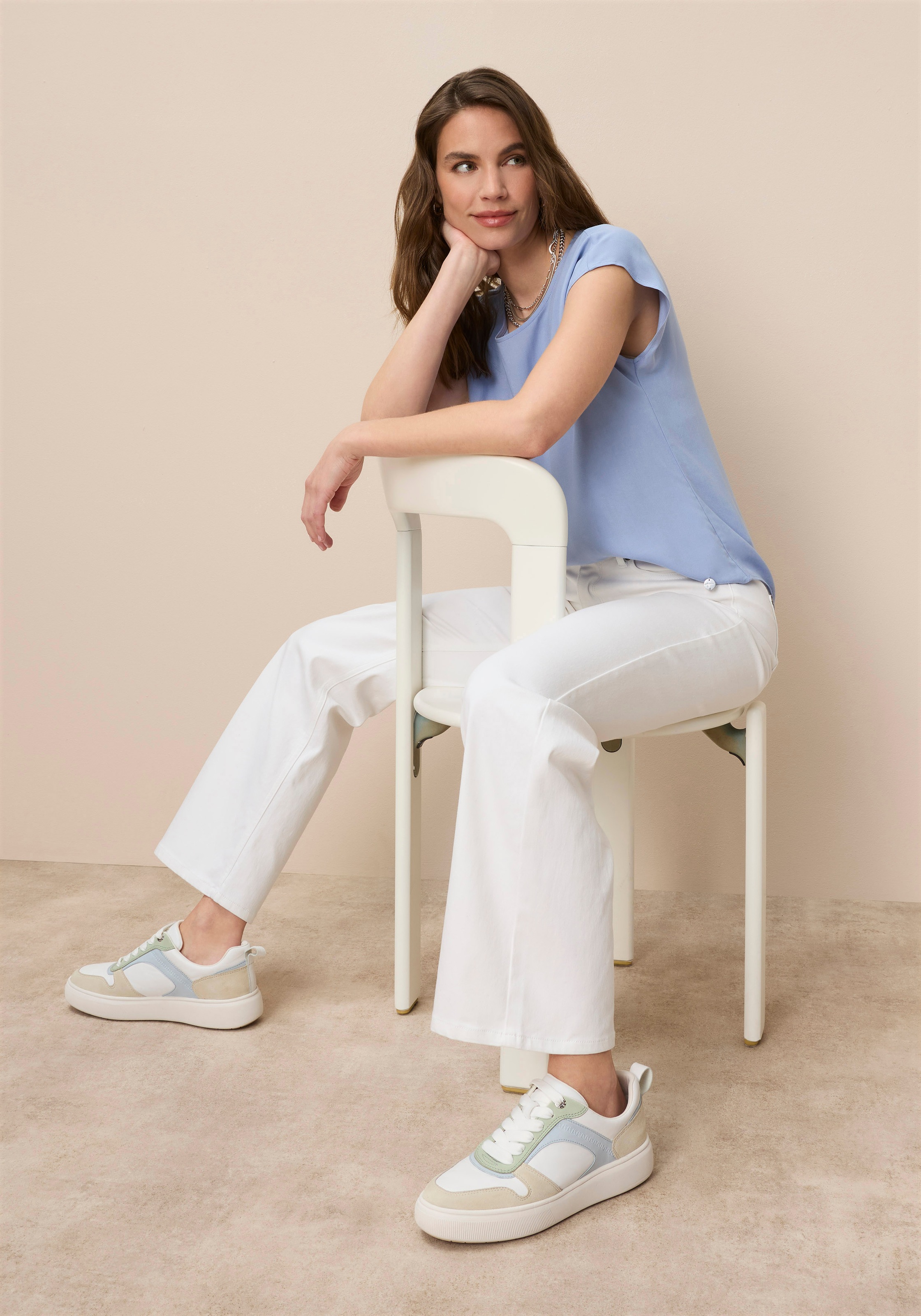 Tamaris Shirtbluse mit abgerundetem Saum