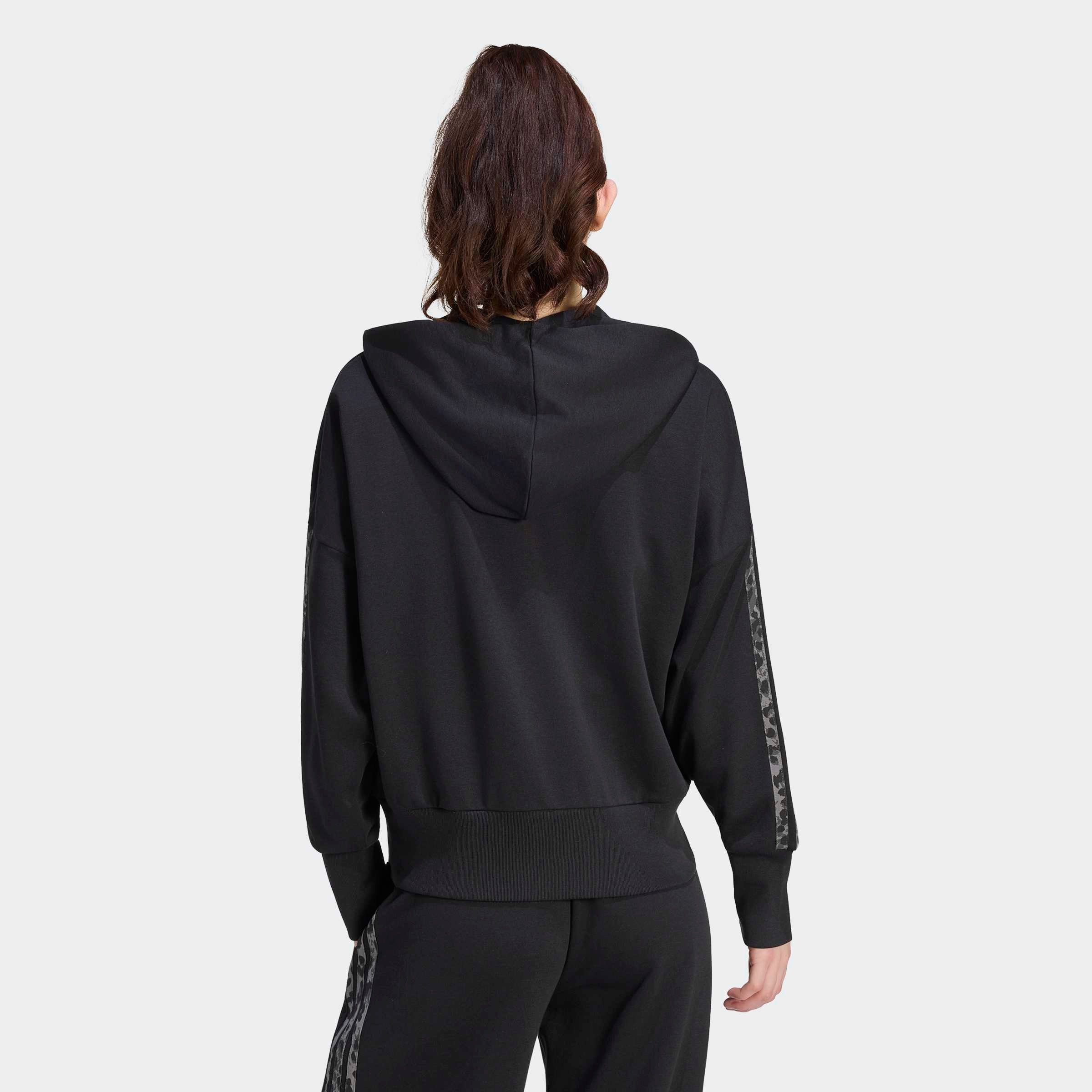 adidas Sportswear Kapuzensweatshirt »SEASONAL ESSENTIALS 3-STREIFEN, ANIMALPRINT«
