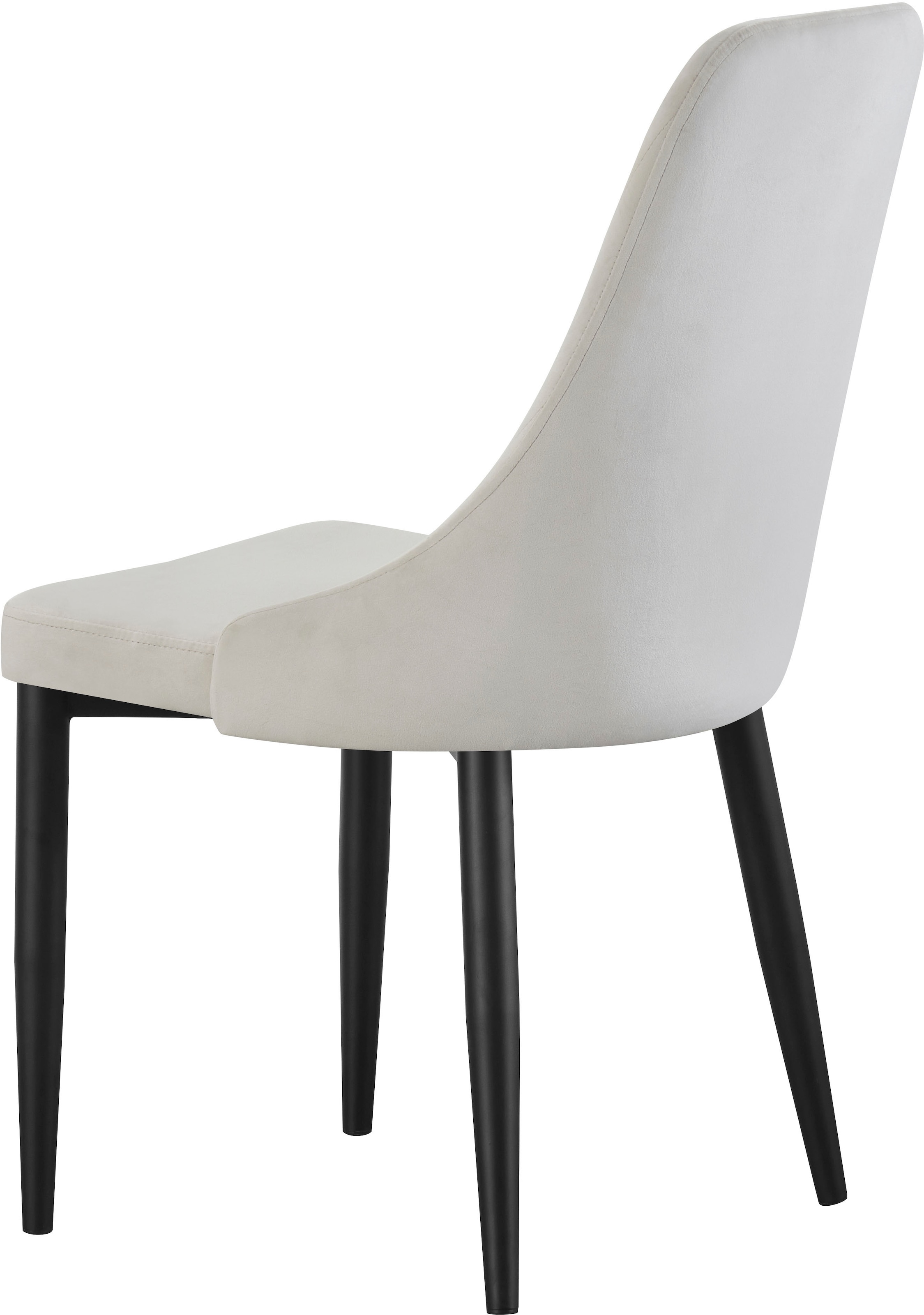 Home affaire Esszimmerstuhl »GARNBY, 2er Set, mit Metallgestell in matt schwarz« (Set) 2 Stk.in verschiedenen Farben, Belsatbarkeit pro Stuhl 120 kg, Velour Stoff