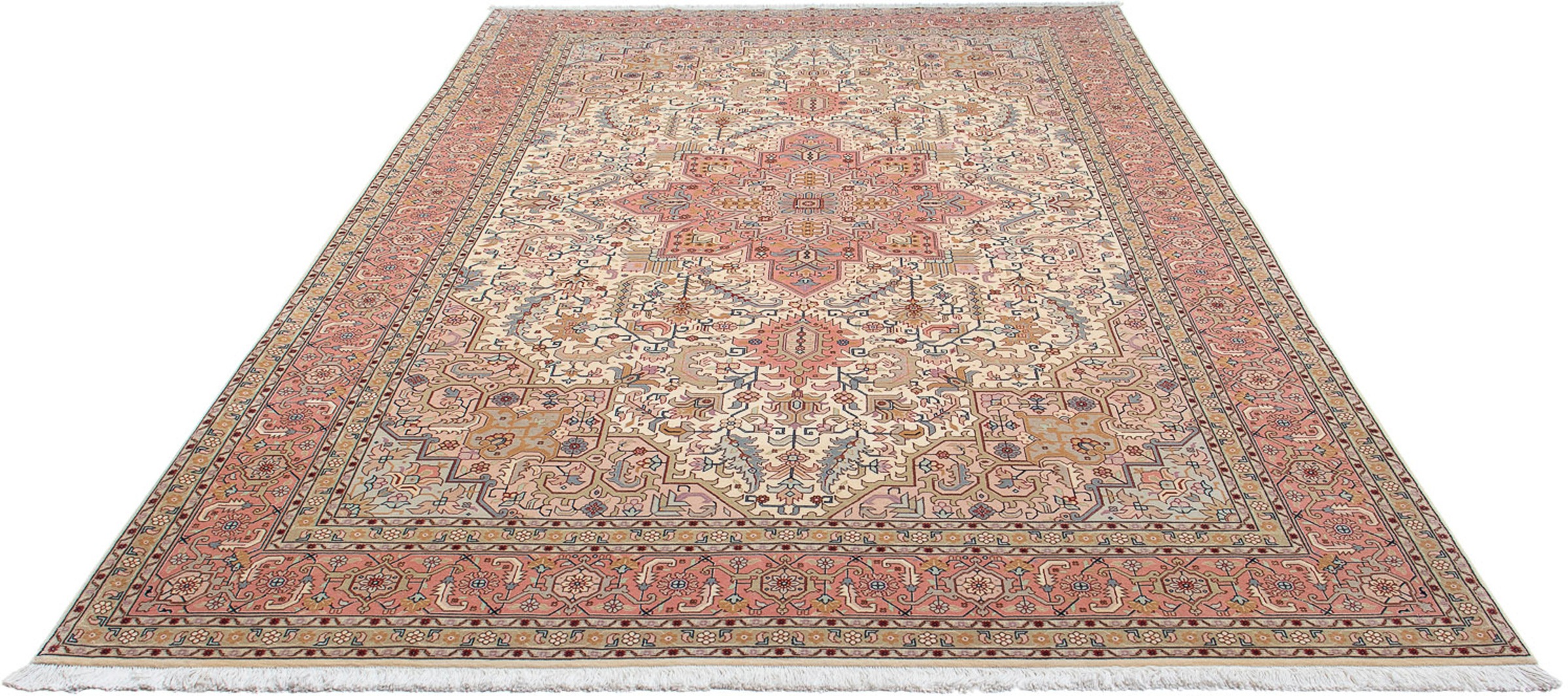 Image of morgenland Orientteppich »Perser - Täbriz - Royal - 323 x 200 cm - beige«, rechteckig, 7 mm Höhe, Wohnzimmer, Handgeknüpft, Einzelstück mit Zertifikat bei Ackermann Versand Schweiz