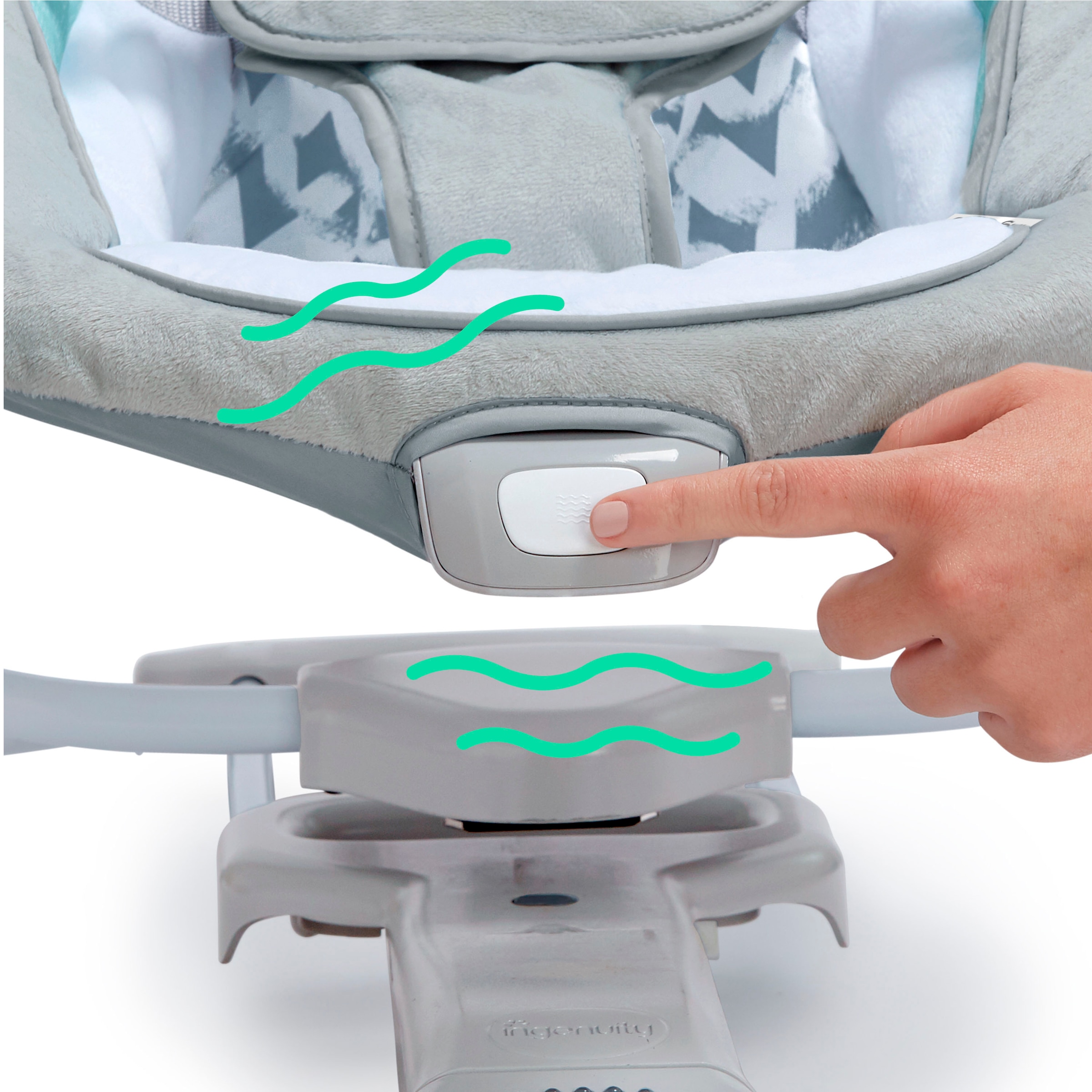 ingenuity Balançoire bébé »ConvertMe Swing-2-Seat Portable Swing - Raylan« mit automatischer Schaukelfunktion und Sound-Effekt