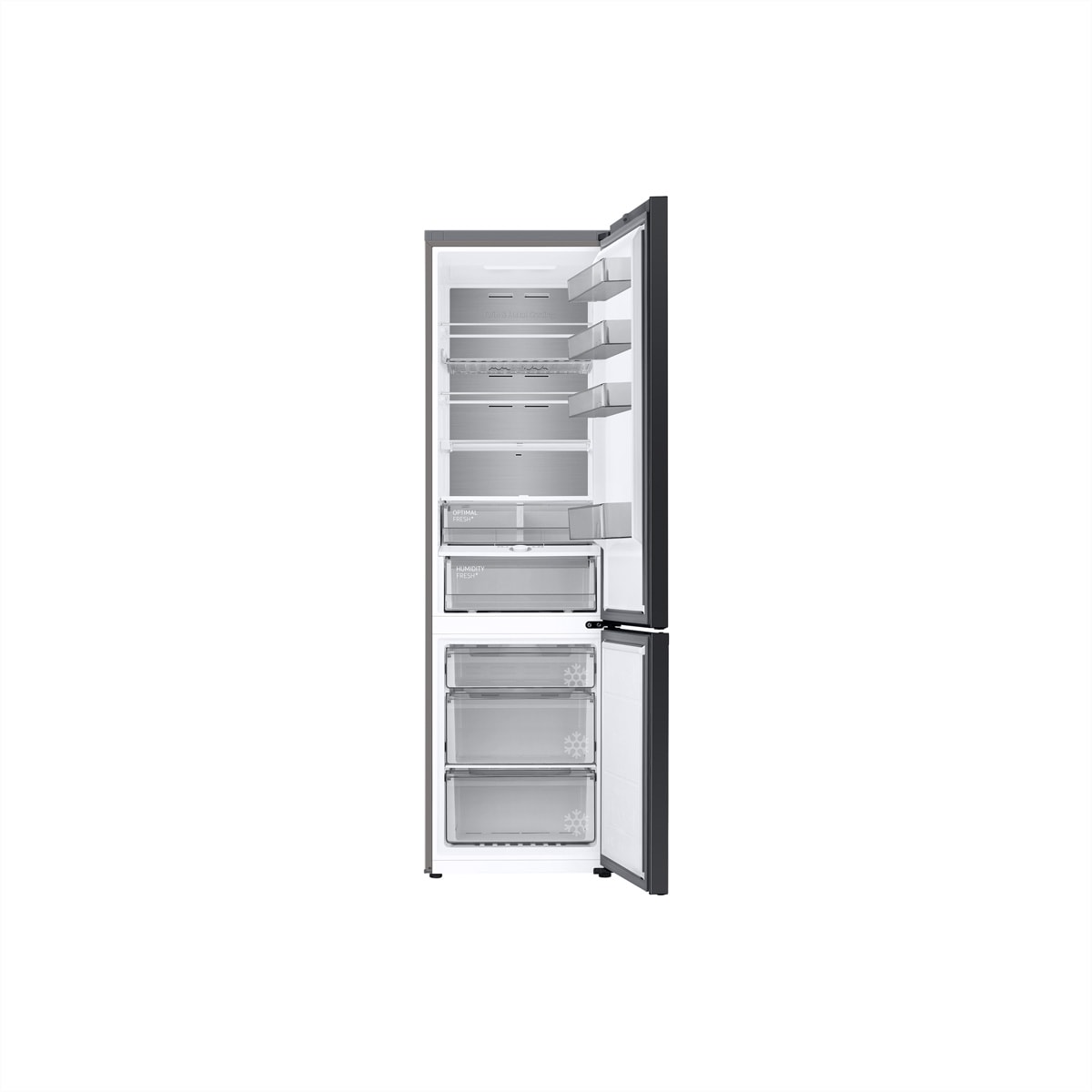 Samsung Kühl-/Gefrierkombination »Samsung Kühl-Gefrierkombination RB7300 Bespoke, 387l, B, WiFi, Silber«, 203 cm hoch, 59.5 cm breit