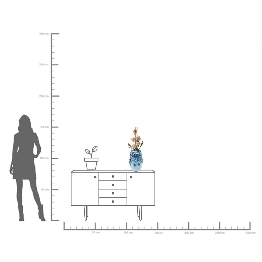 Kare Design Tischvase »Vase Butterflies Lightblue 35cm«