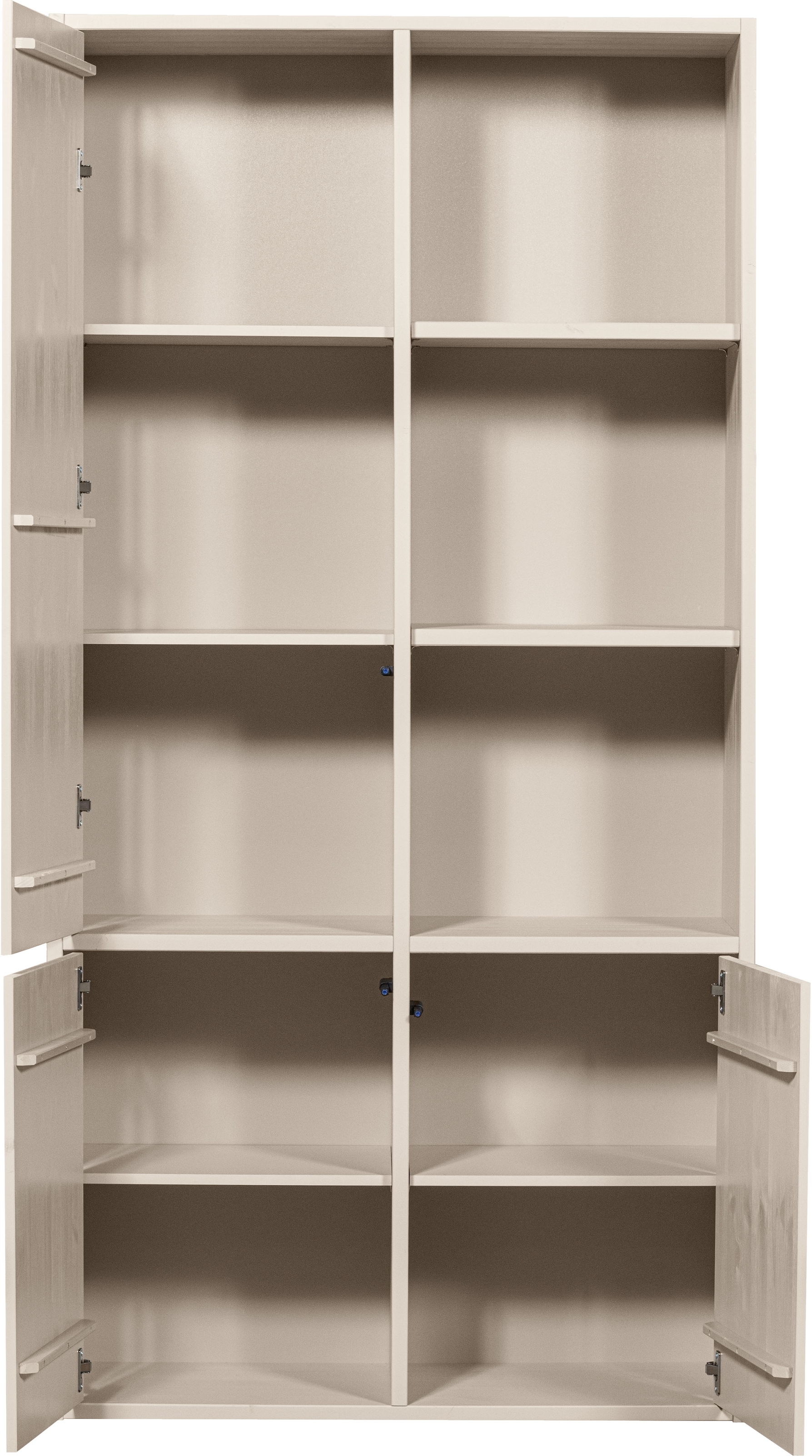 WOOOD Mehrzweckschrank »Merel FSC® Massivkiefer und Druckmechanismus B 100 x T 39,5 x H 200 cm« Tragkraft 10 kg pro Einlegeboden, einfach zu montierbar, Pfleigleicht