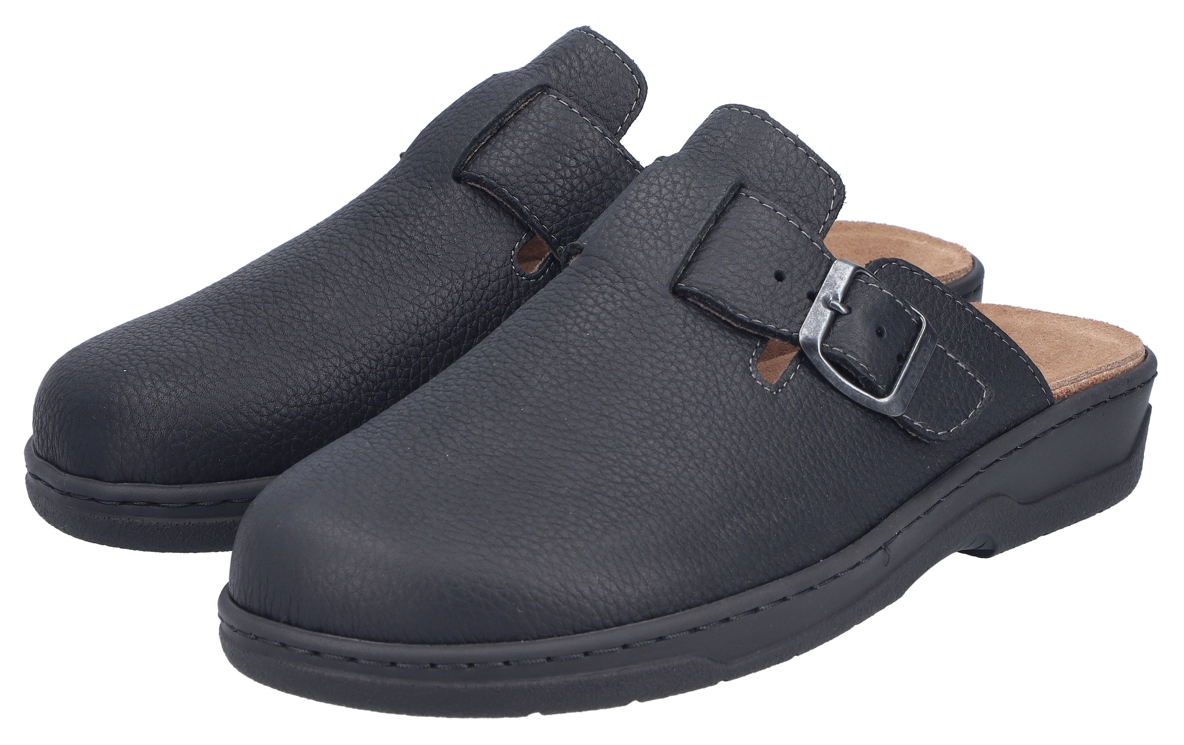 Rieker Clog  Pantolette, Schlupfschuh, Hausschuh mit herausnehmbarem Fussbett
