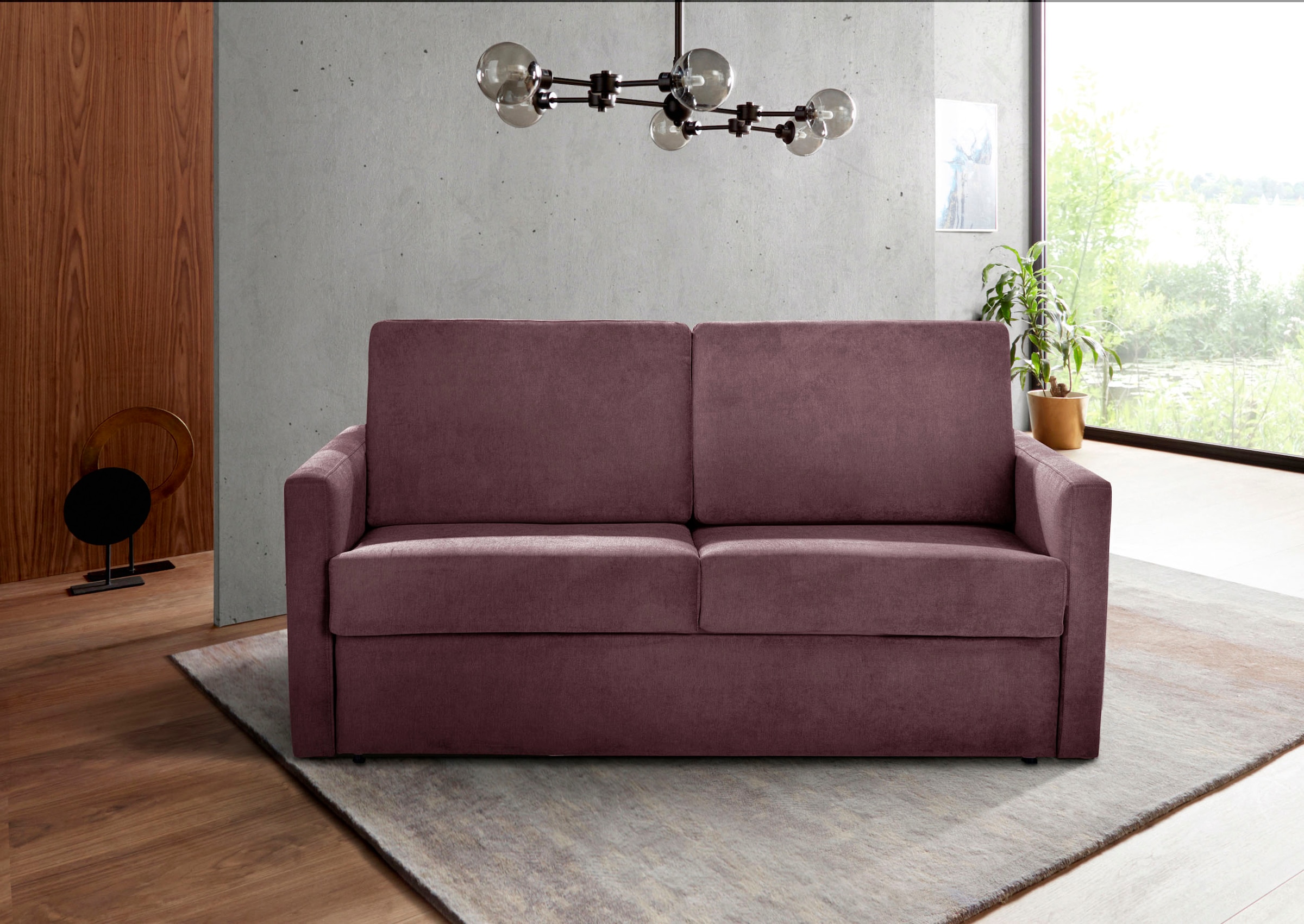 Places of Style Schlafsofa »Goldfarbenpoint 162 cm, Dauerschläfer, Liegefläche 120/200cm,«, 2-Sitzer mit Bettfunktion, Bonell-Federkernmatratze