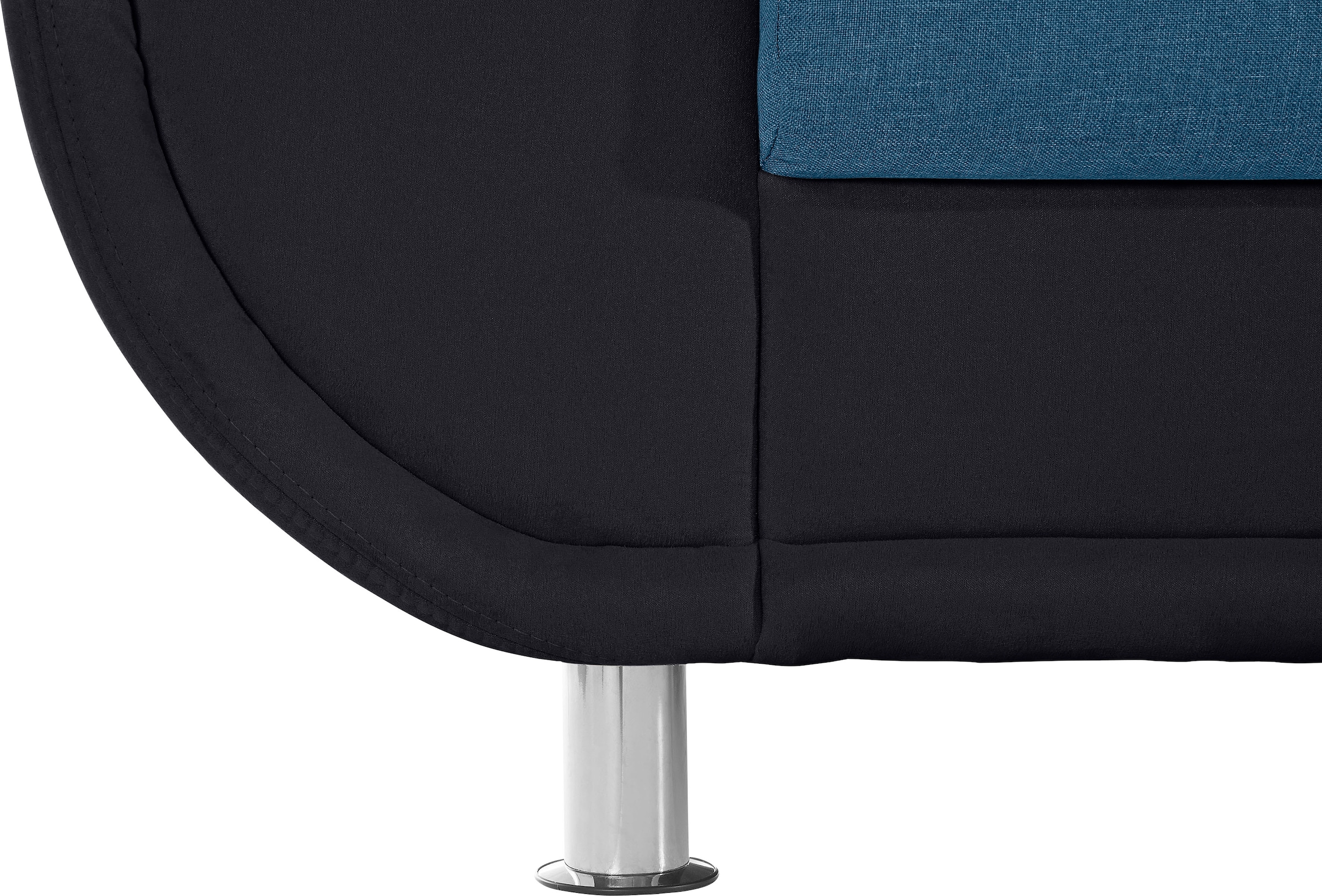 TRENDMANUFAKTUR Ecksofa »Rondo 3, zeitlos & bequem, Materialmix, L-Form, Breite 265cm« wahlweise mit Federkern für mehr Komfort, wahlweise mit Bettfunktion