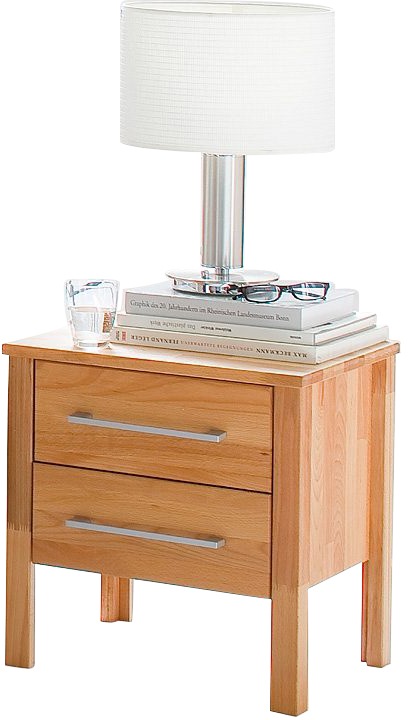 Image of Home affaire Nachtkonsole »Modesty«, aus massivem Kernbuchen Holz, mit 2 Schubladen, Breite 45 cm bei Ackermann Versand Schweiz
