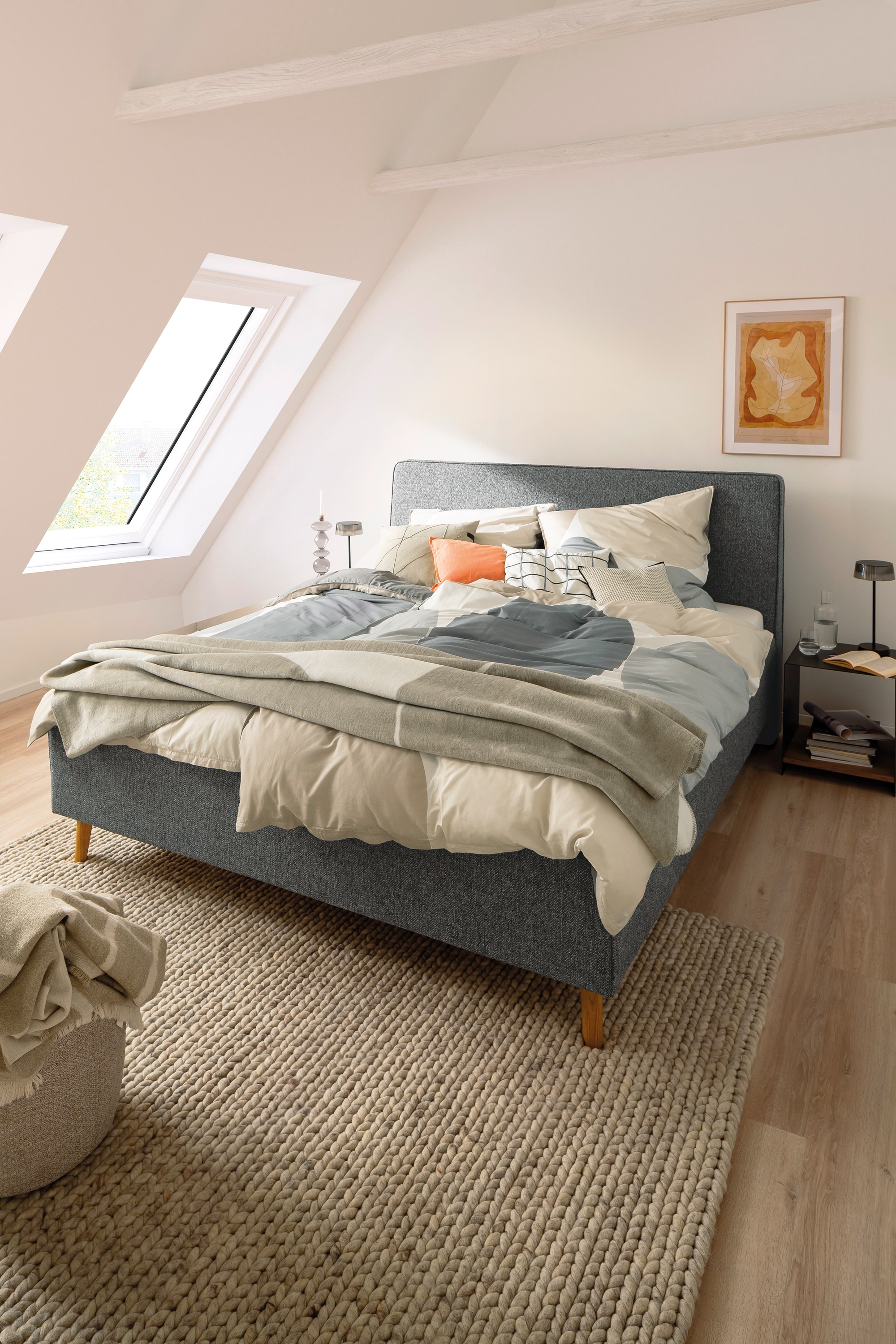 Image of SCHÖNER WOHNEN-Kollektion Wendebettwäsche "Pebble" 2 Stk. aus reiner Baumwolle und kleinem Stehsaum