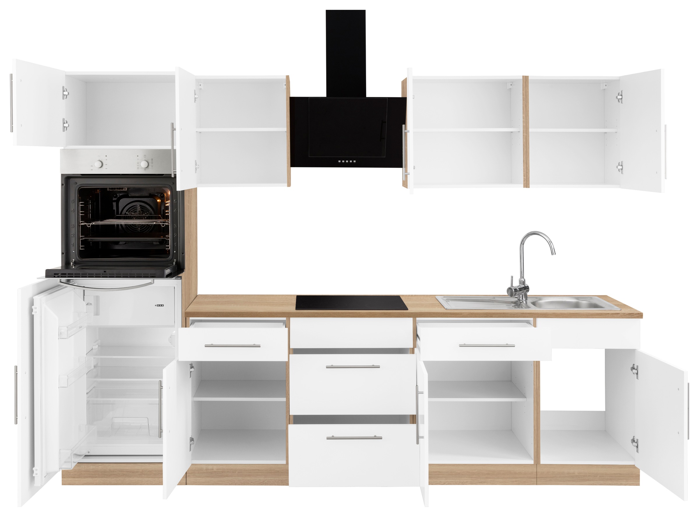 wiho Küchen Küchenzeile "Cali" ohne E-Geräte, Breite 280 cm