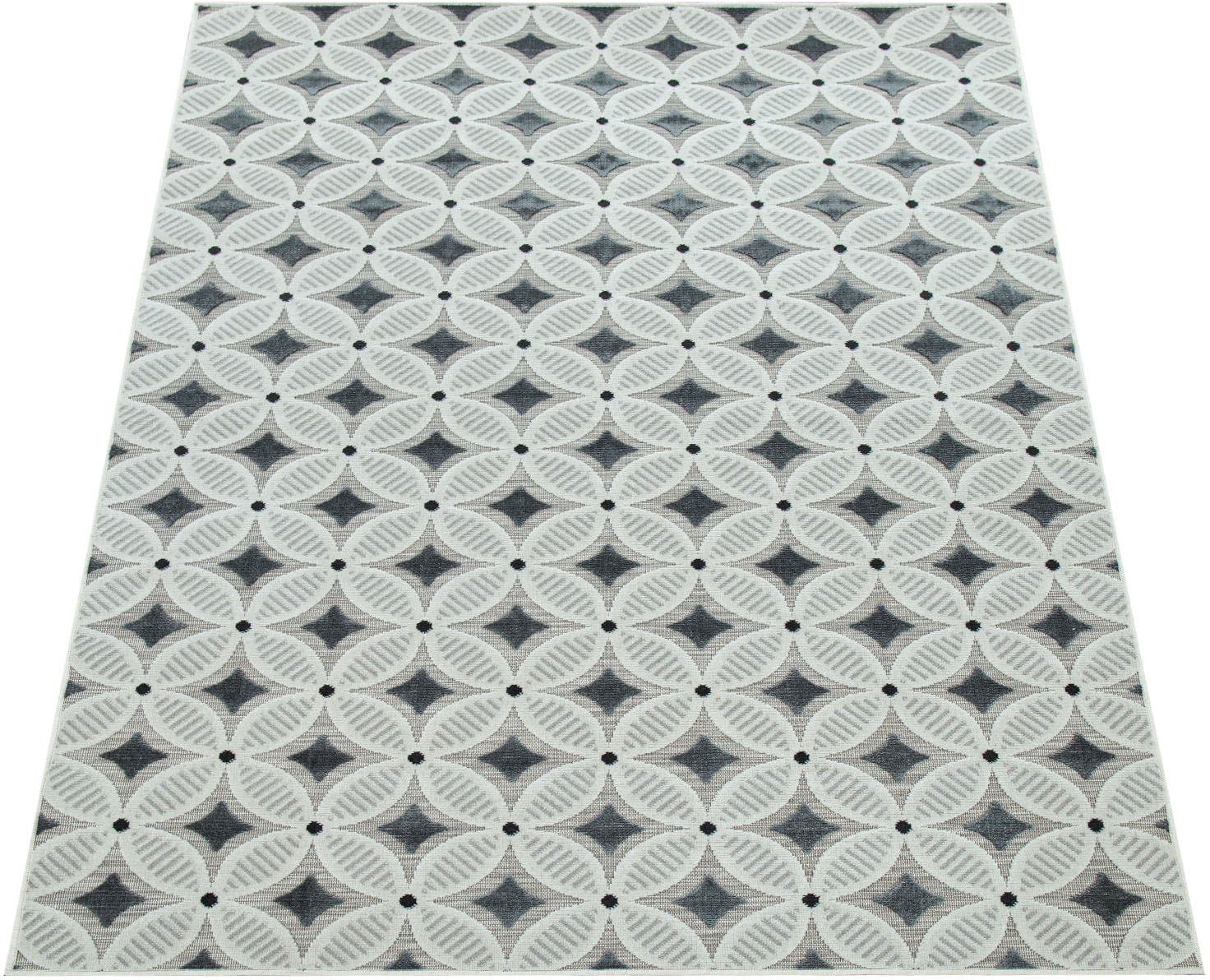 Image of Paco Home Teppich "Charleroi 493" rechteckig 3 mm Höhe 3D-Retro Design, In- und Outdoor geeignet