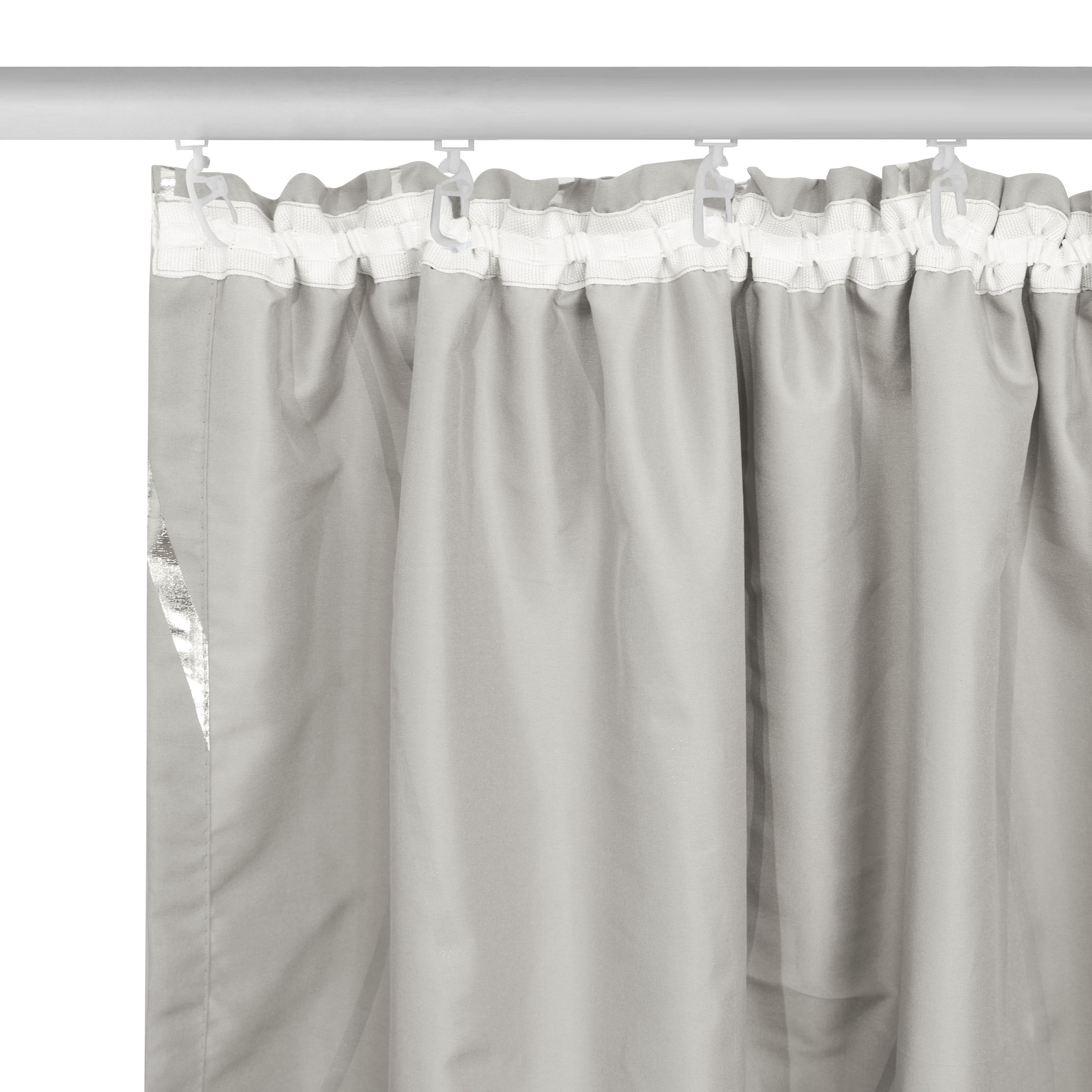 GOODproduct Rideau »Quinnton« Bande volante 2 cuis tlg. accents métalliques, ruban froncé, beau tissu, moyen-léger