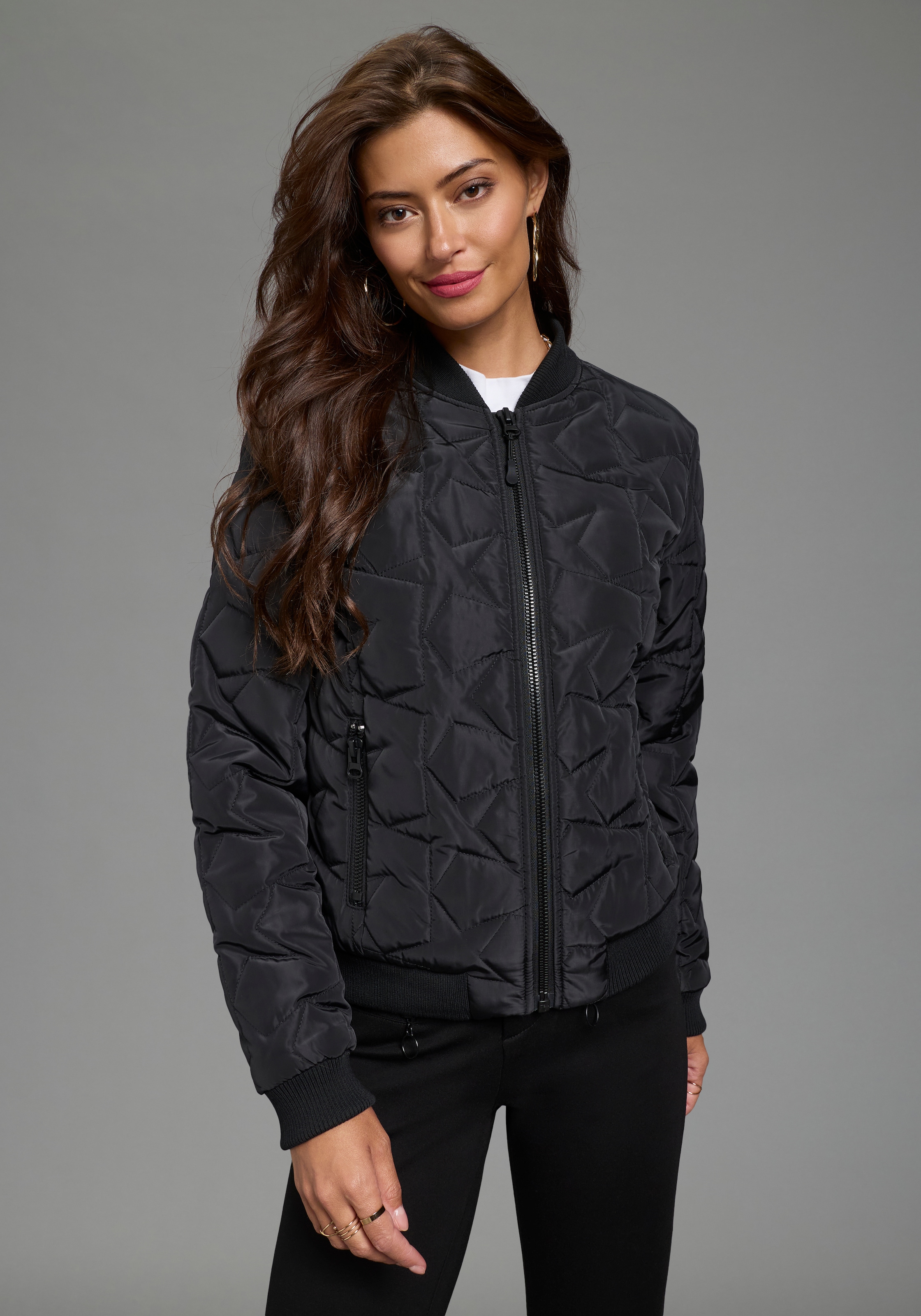 Image of Bruno Banani Blouson mit durchgehendem Reissverschluss, mit Reissverschlusstaschen